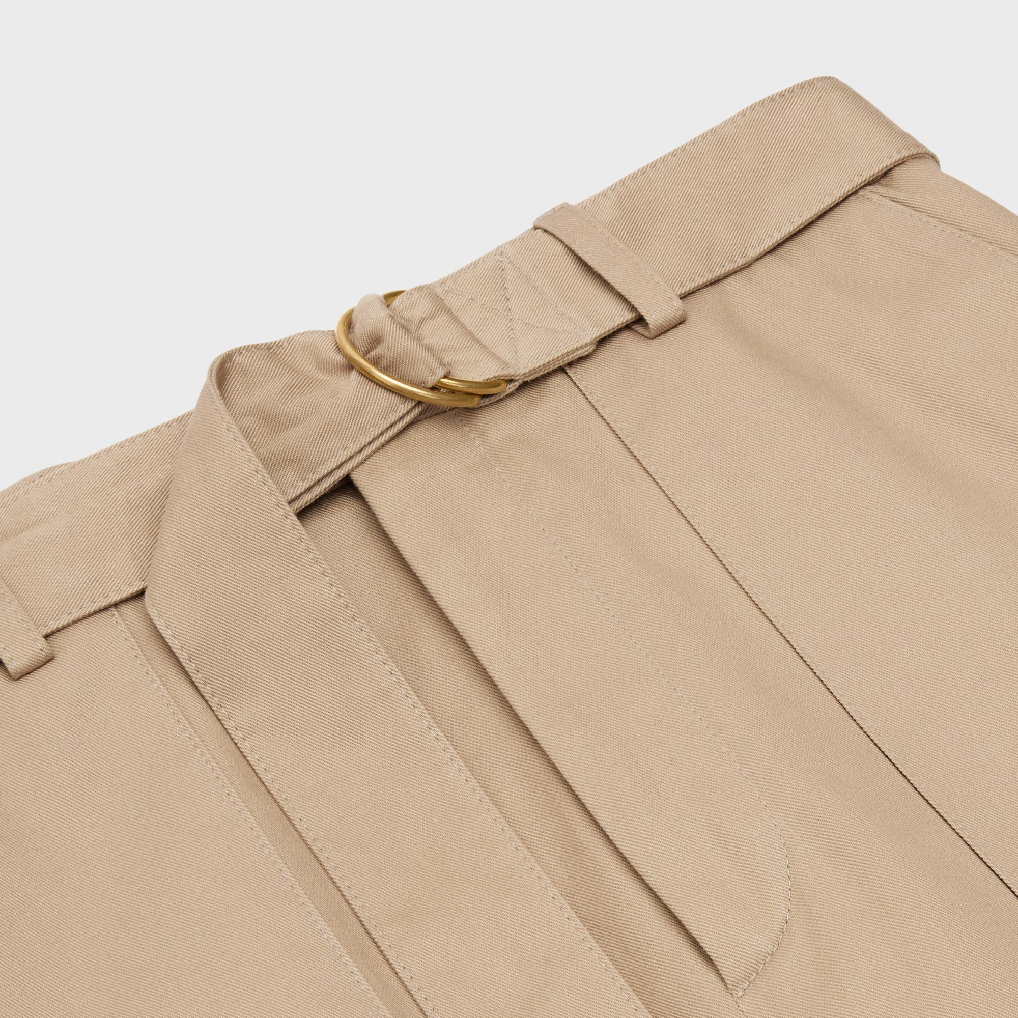 Cargo Shorts With D-Ring Belt - Beige - Image 11