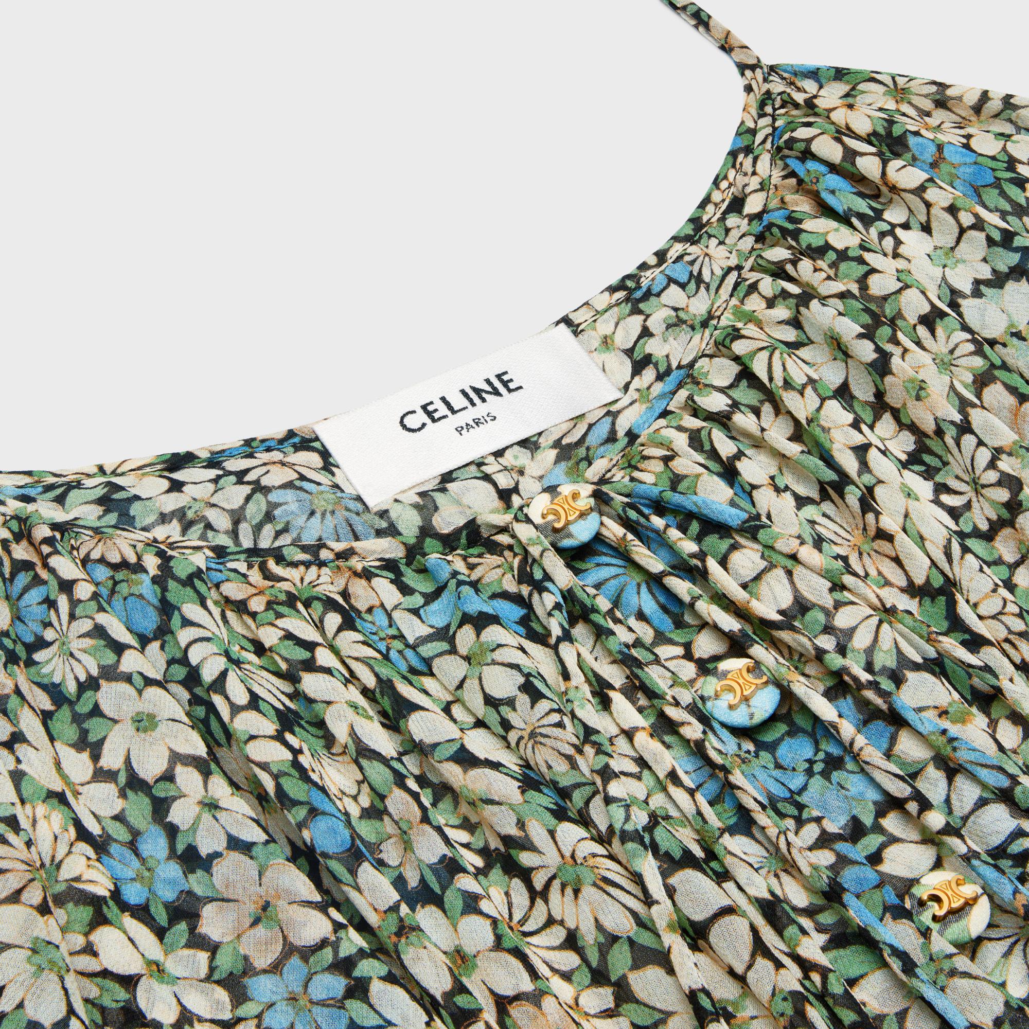 Robe Bain De Soleil Froncee - Noir/Bleu/Craie - Image 3