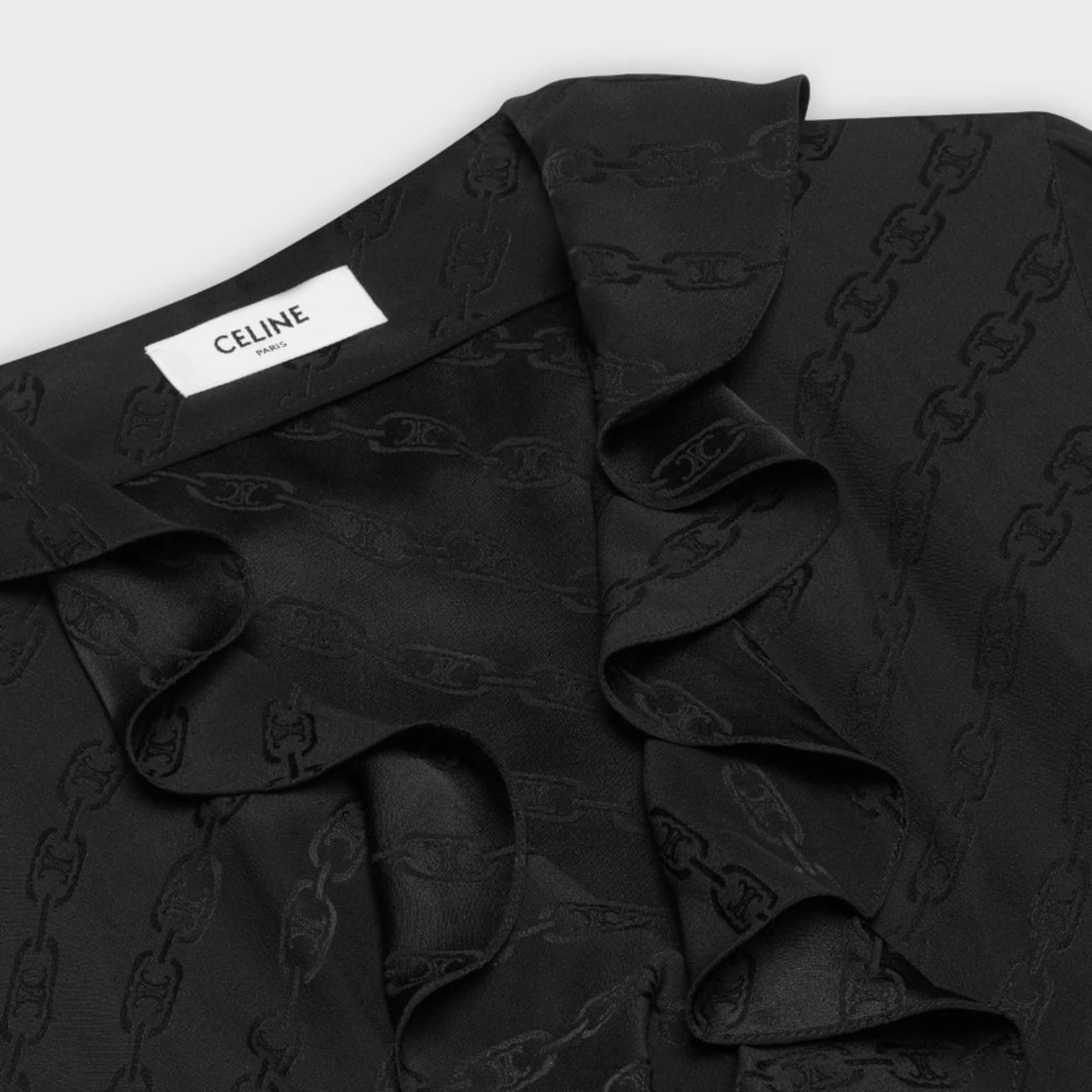 Long Sleeved Ruffle Dress - Black - Image 3