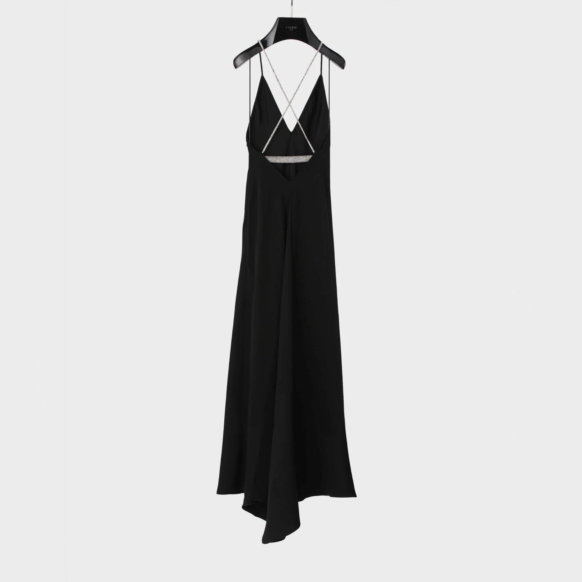 Robe Lingerie Bretelles Strass - Black - Image 2