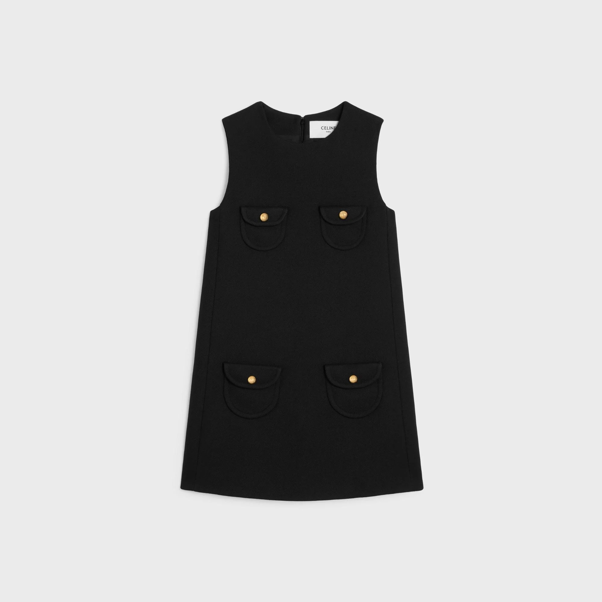 Mini Robe Trapeze Ceinturee - Black