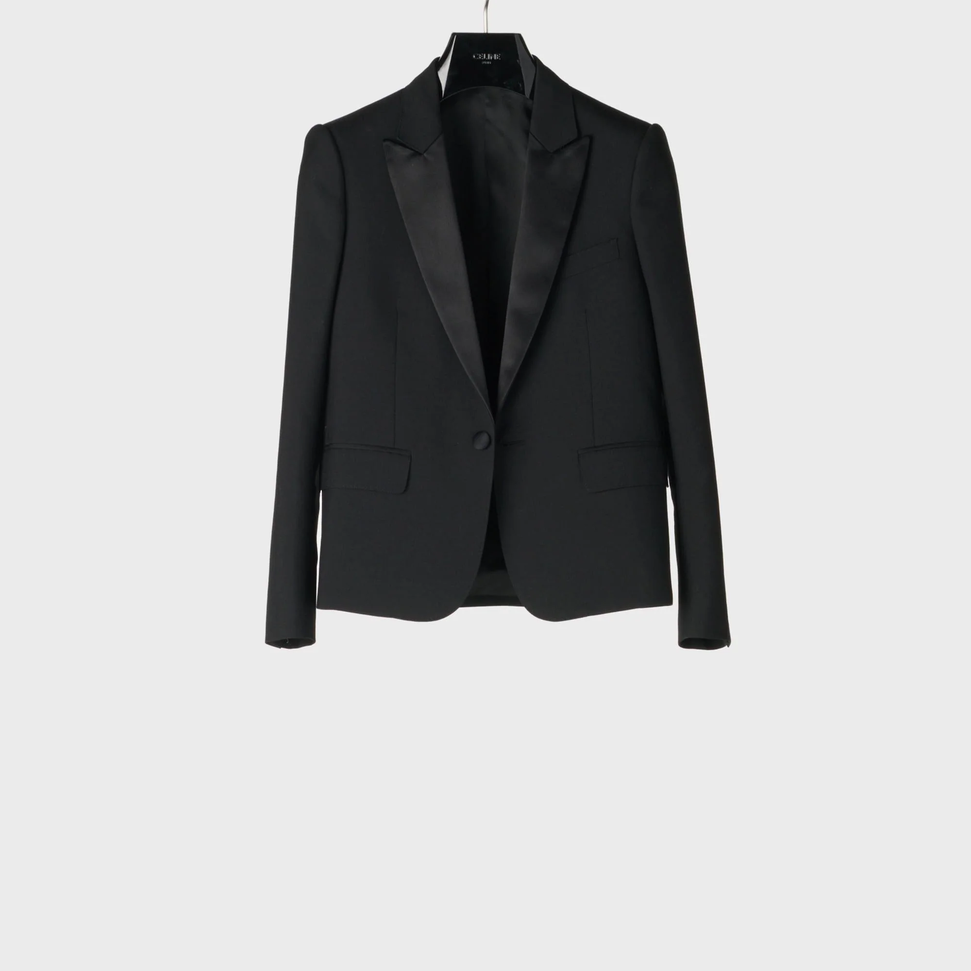 Short Jacket 1B Notch Collar Tux - Black