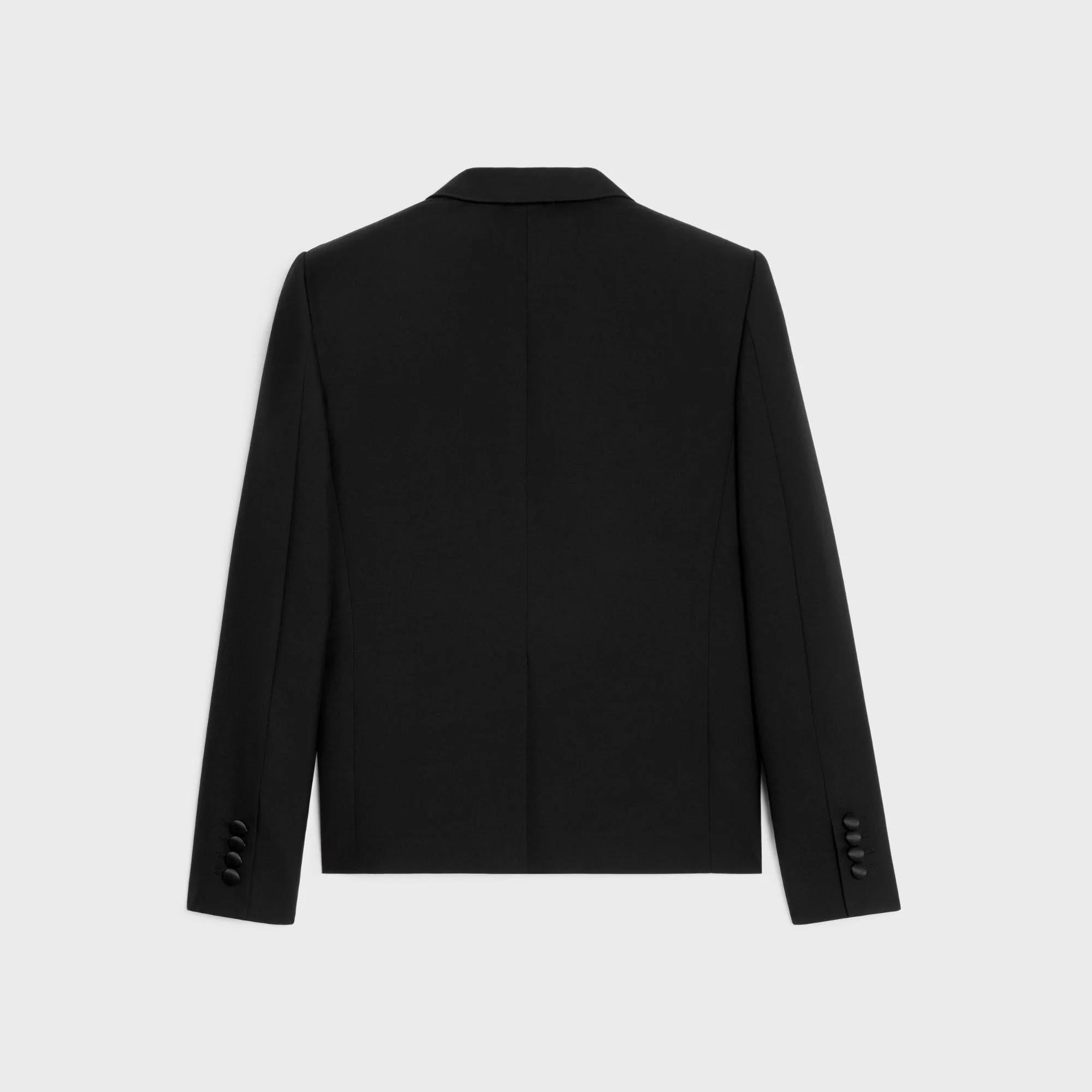 Short Jacket 1B Notch Collar Tux - Black - Image 2