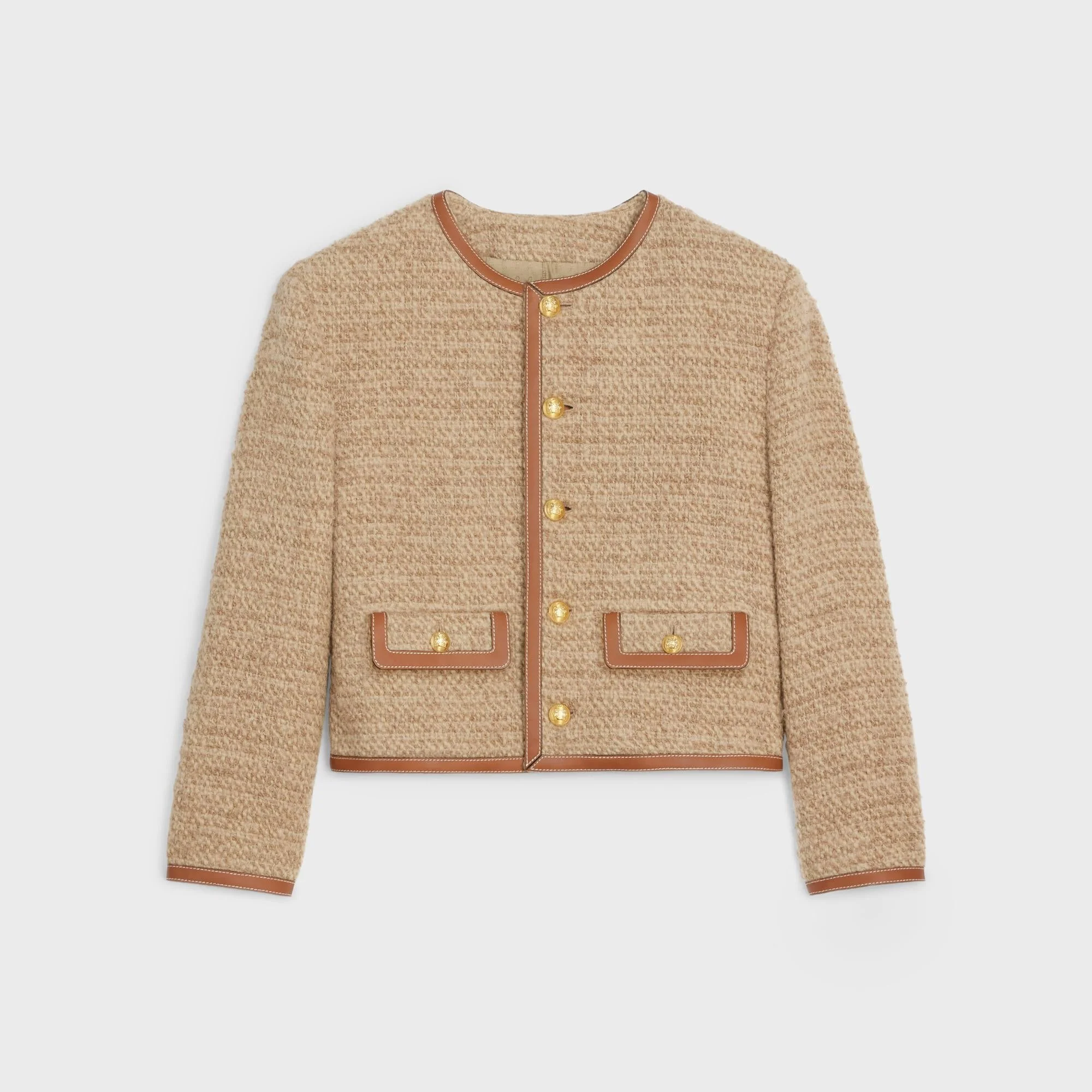 Hunter Jacket Leather Details - Natural