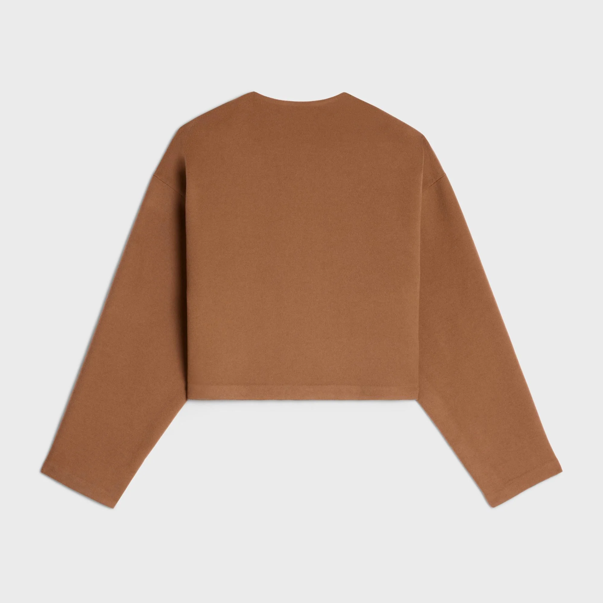 Leather Pocket Cardigan - Camel - Image 2