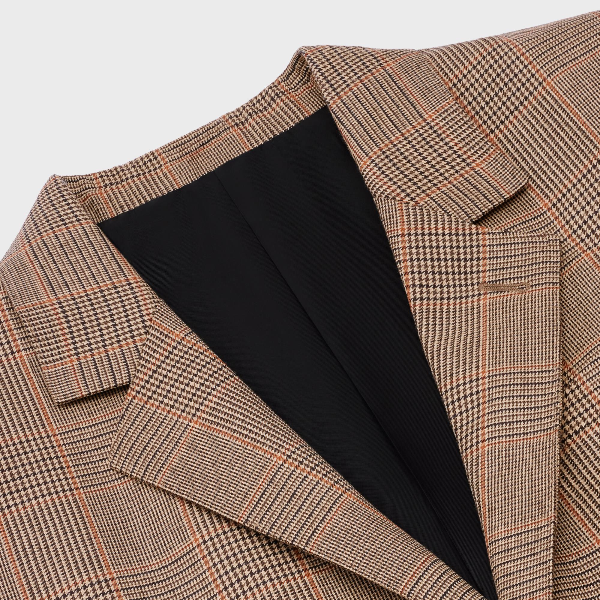 Jude 2B Straight Collar Jacket - Beige/Chestnut/Black - Image 3