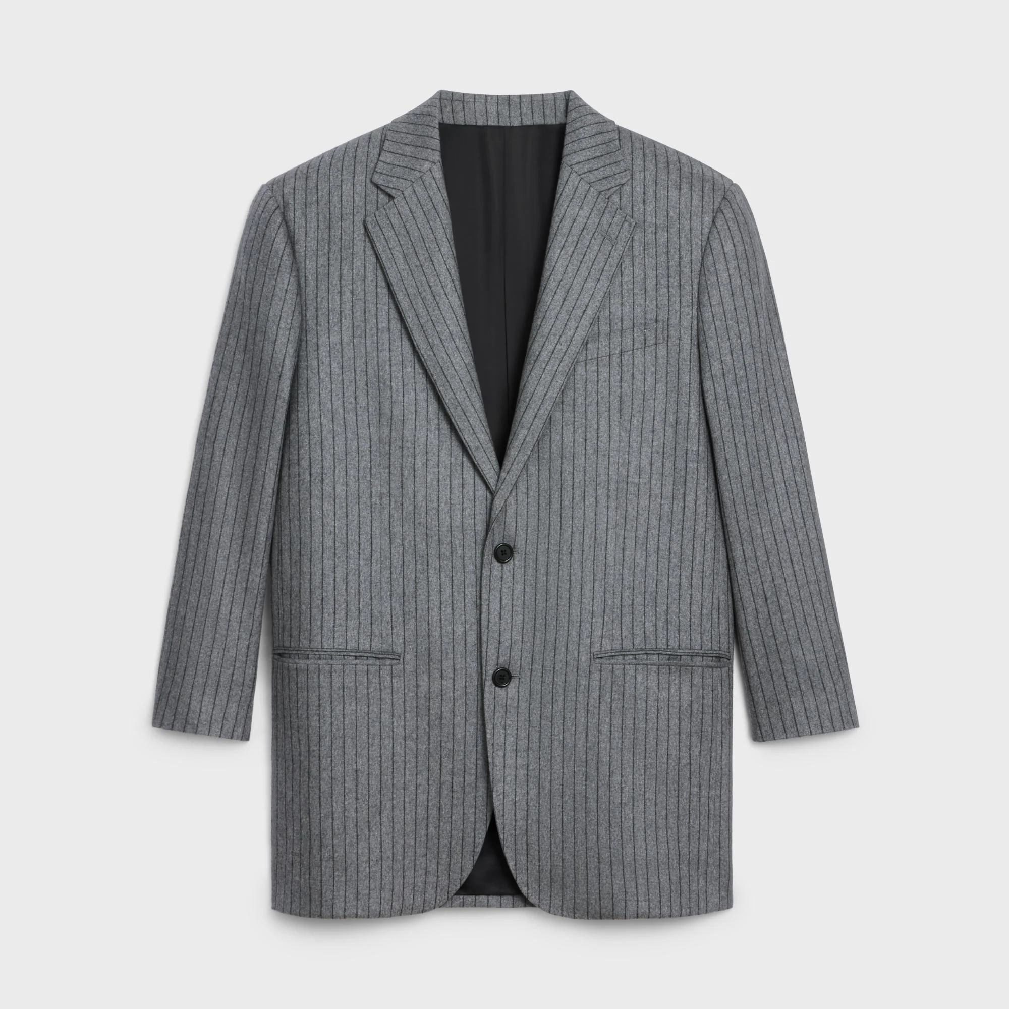 Boy’s Jacket 2B Right Collar - Grey/Black
