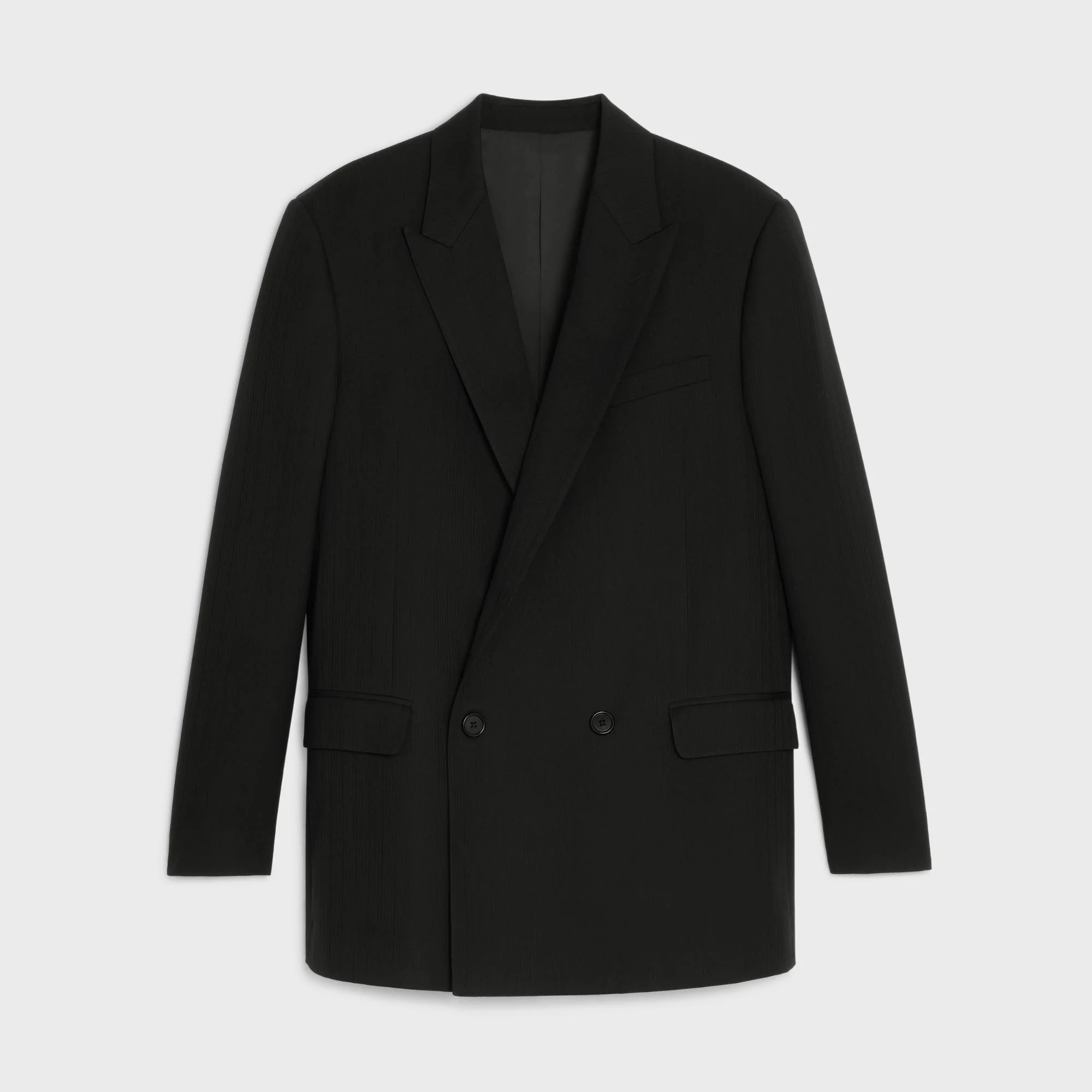 2B Boxy Jacket Low Notch Collar - Black