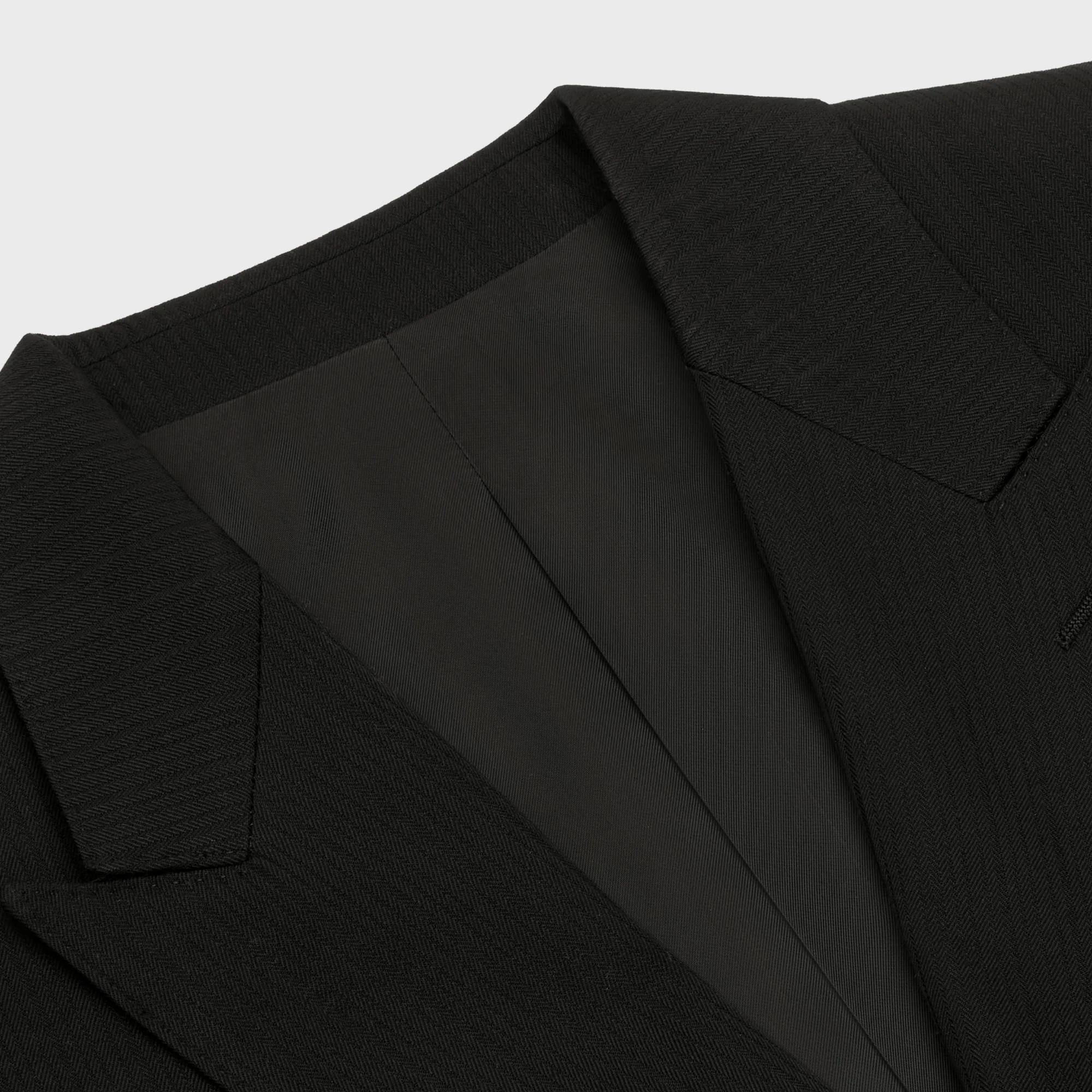 2B Boxy Jacket Low Notch Collar - Black - Image 3