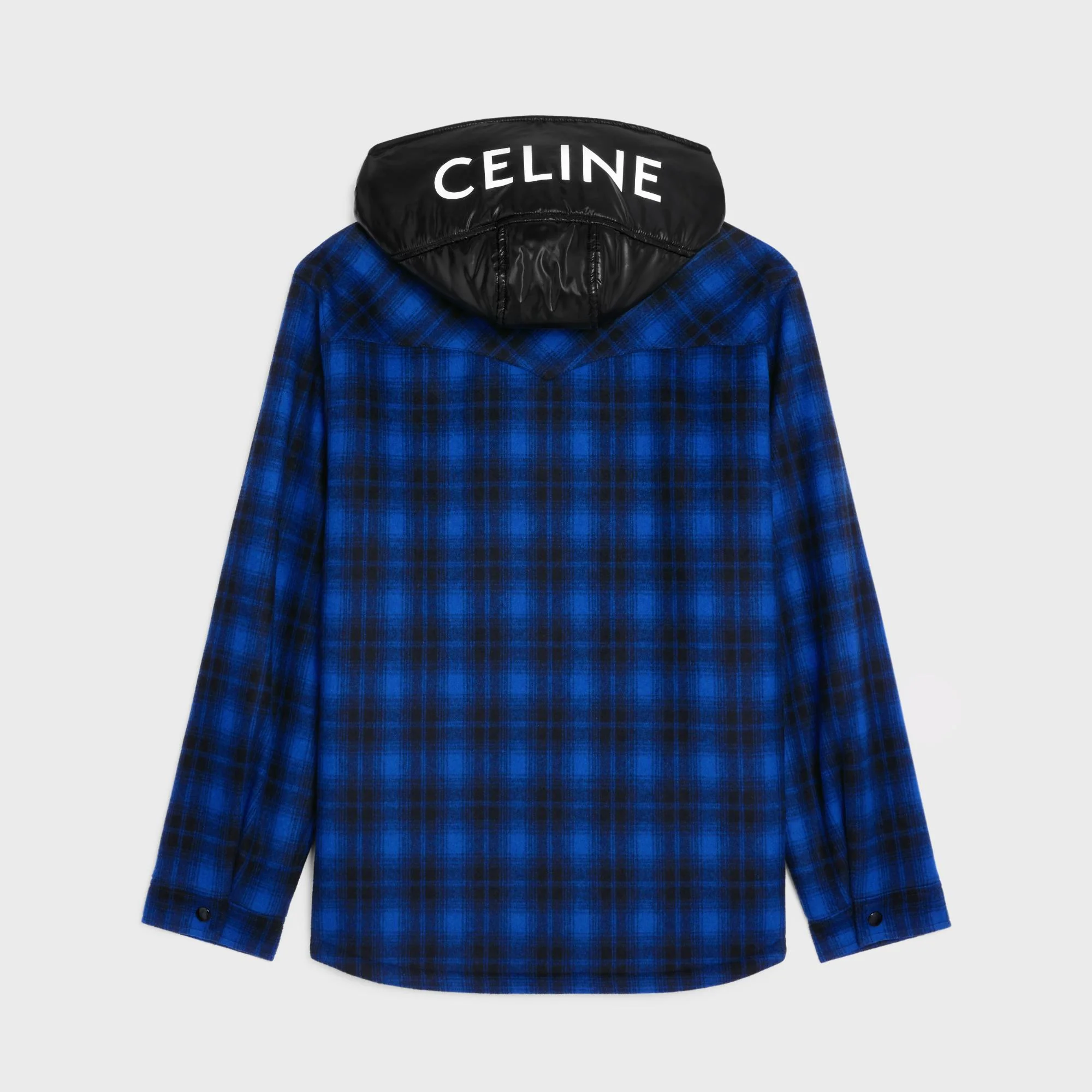 Hooded Overshirt - Royal Blue/Black - Image 3