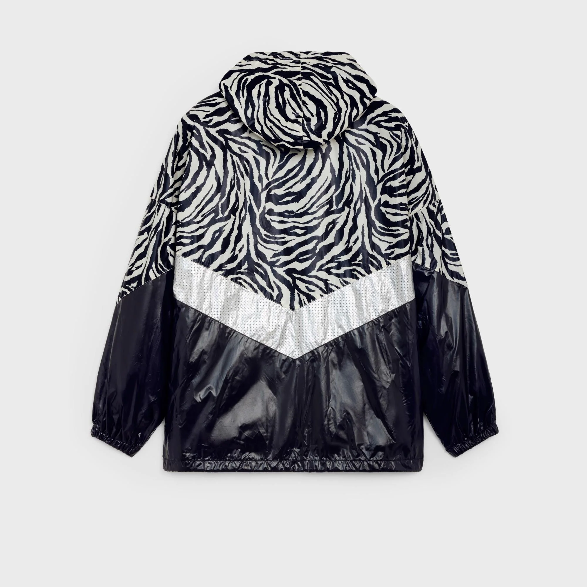 Nylon Cut-Out Jacket - Black/White - Image 4