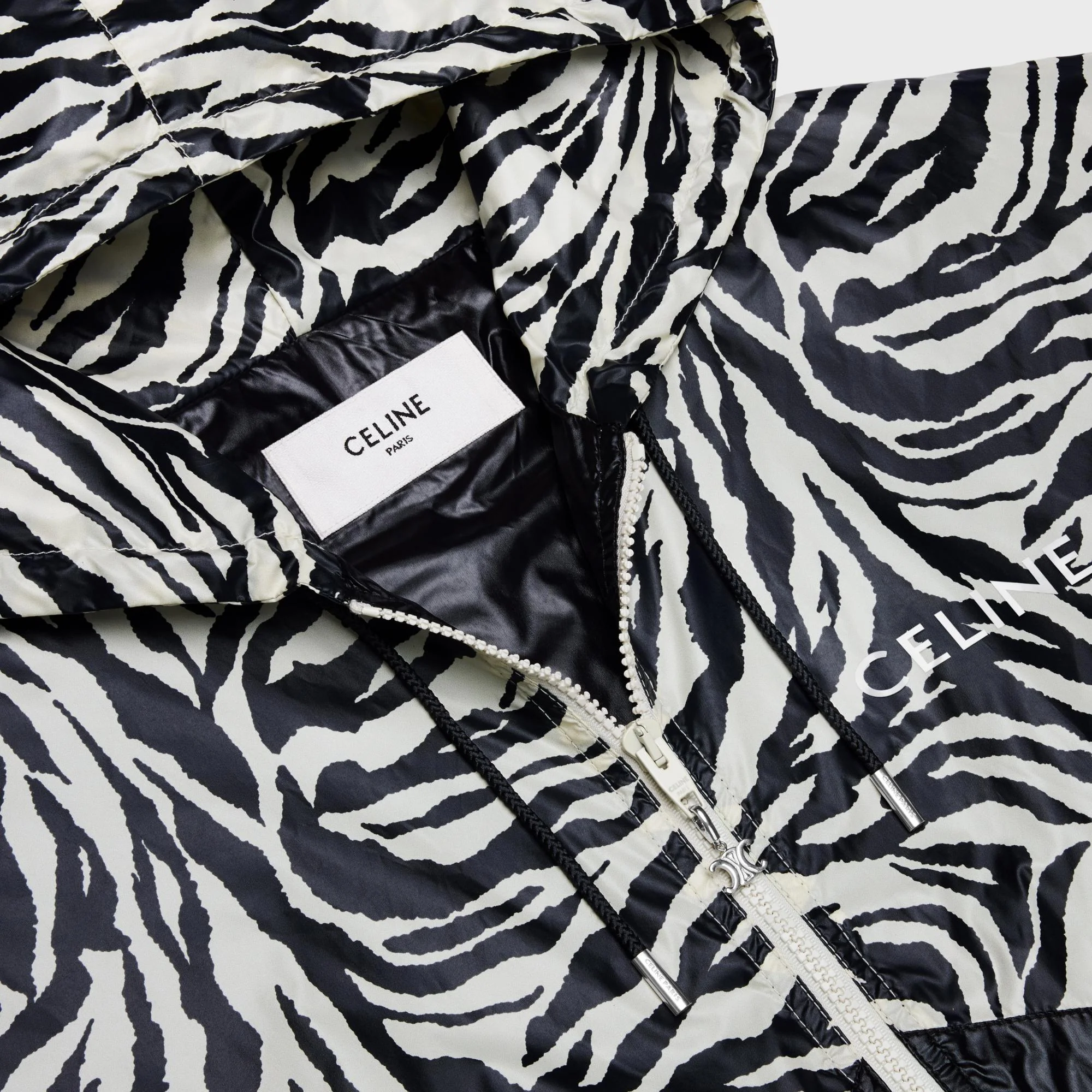 Nylon Cut-Out Jacket - Black/White - Image 5