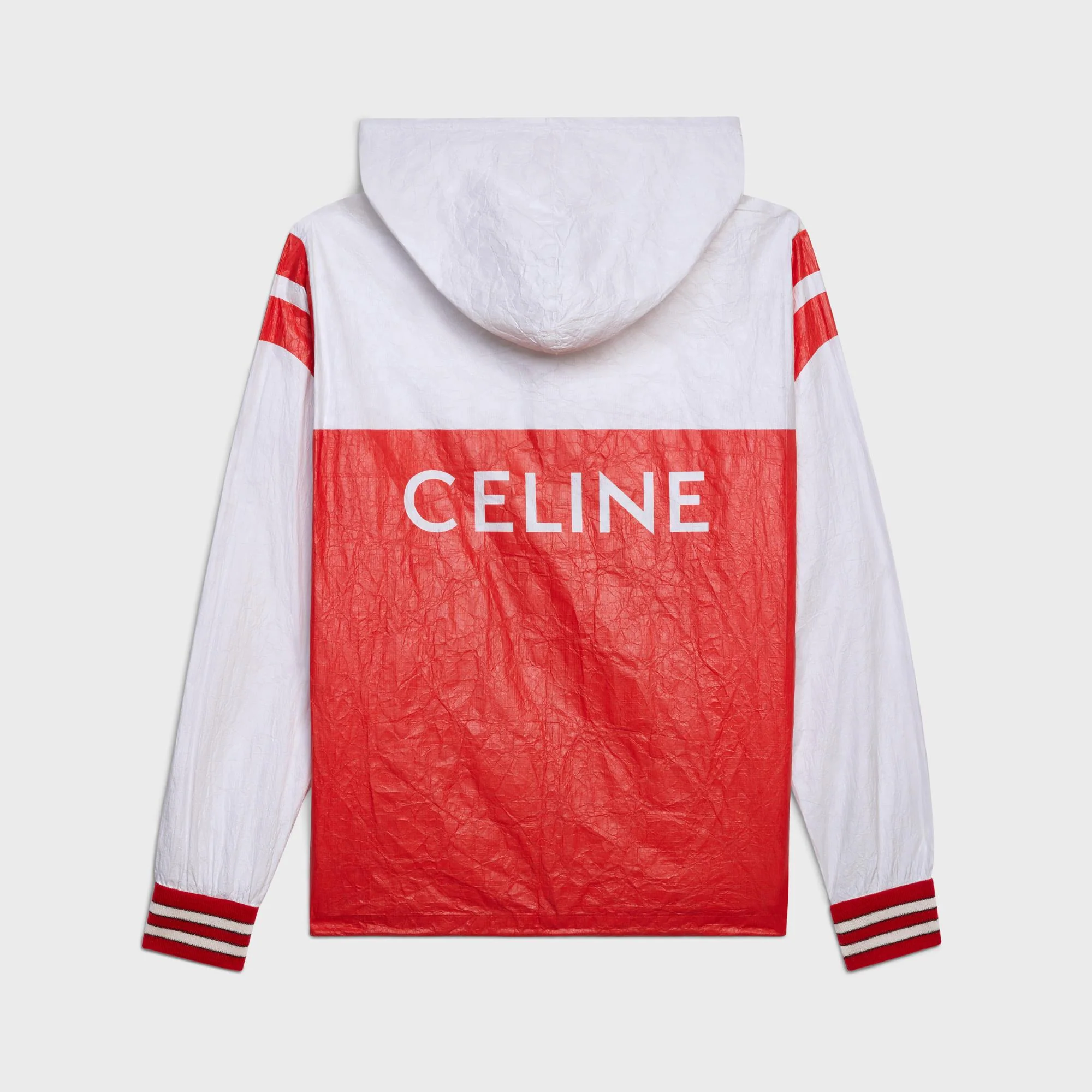 Celine Hooded Zip Jacket - White/Red - Image 2