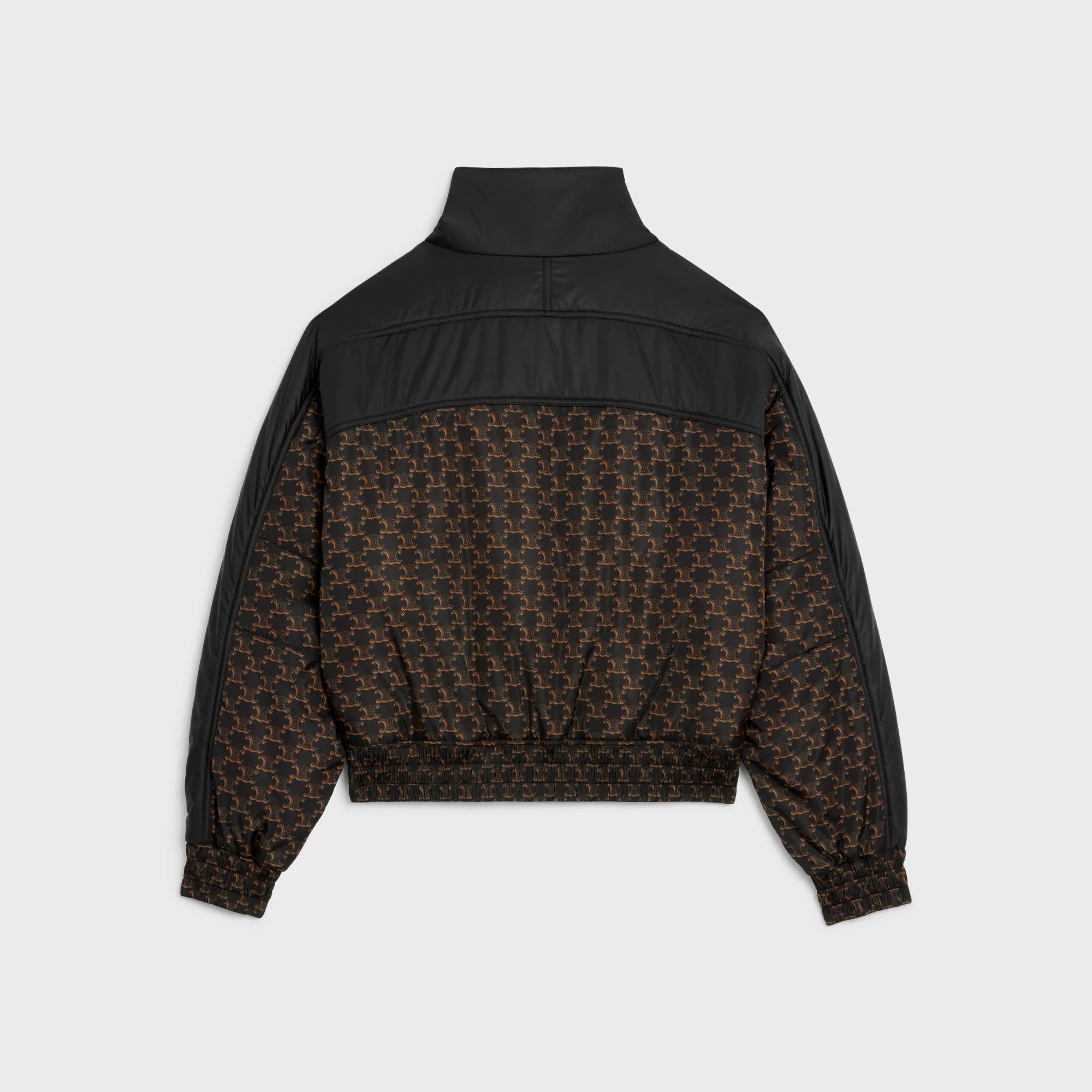 Stand-Up Collar Jacket - Beige/Black - Image 2