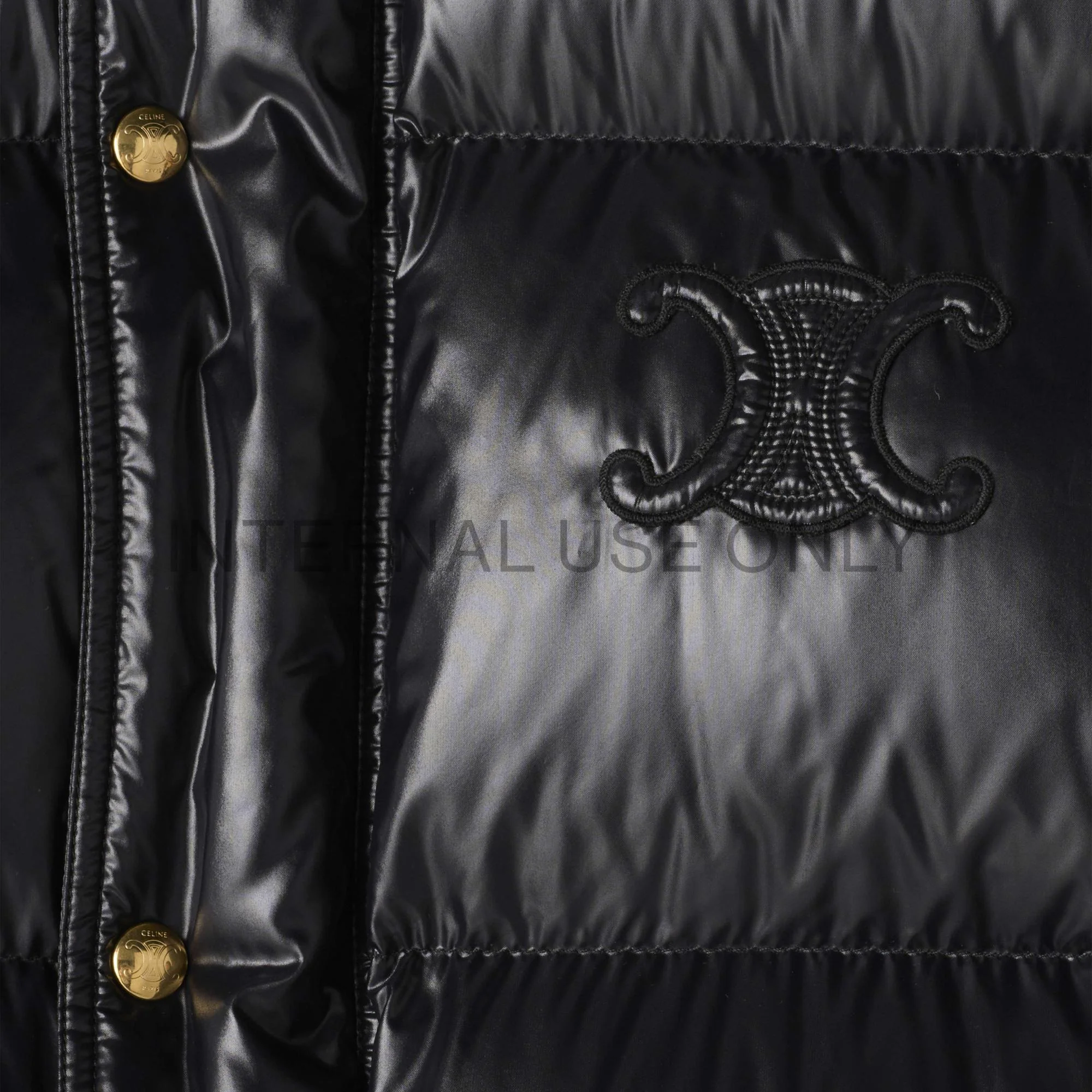 Triomphe Long Down Jacket - Black - Image 4