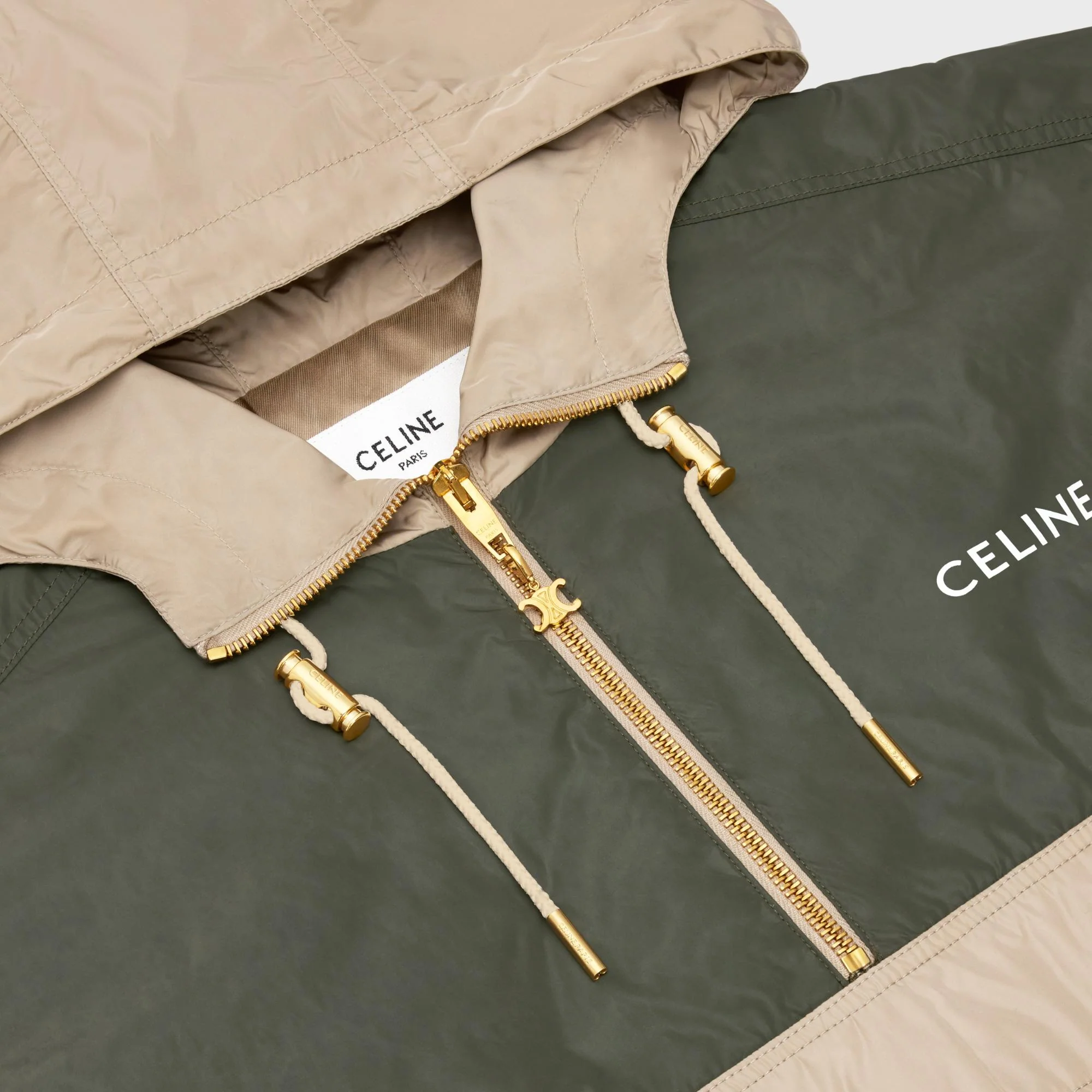 Cropped Windbreaker - Taupe - Image 3