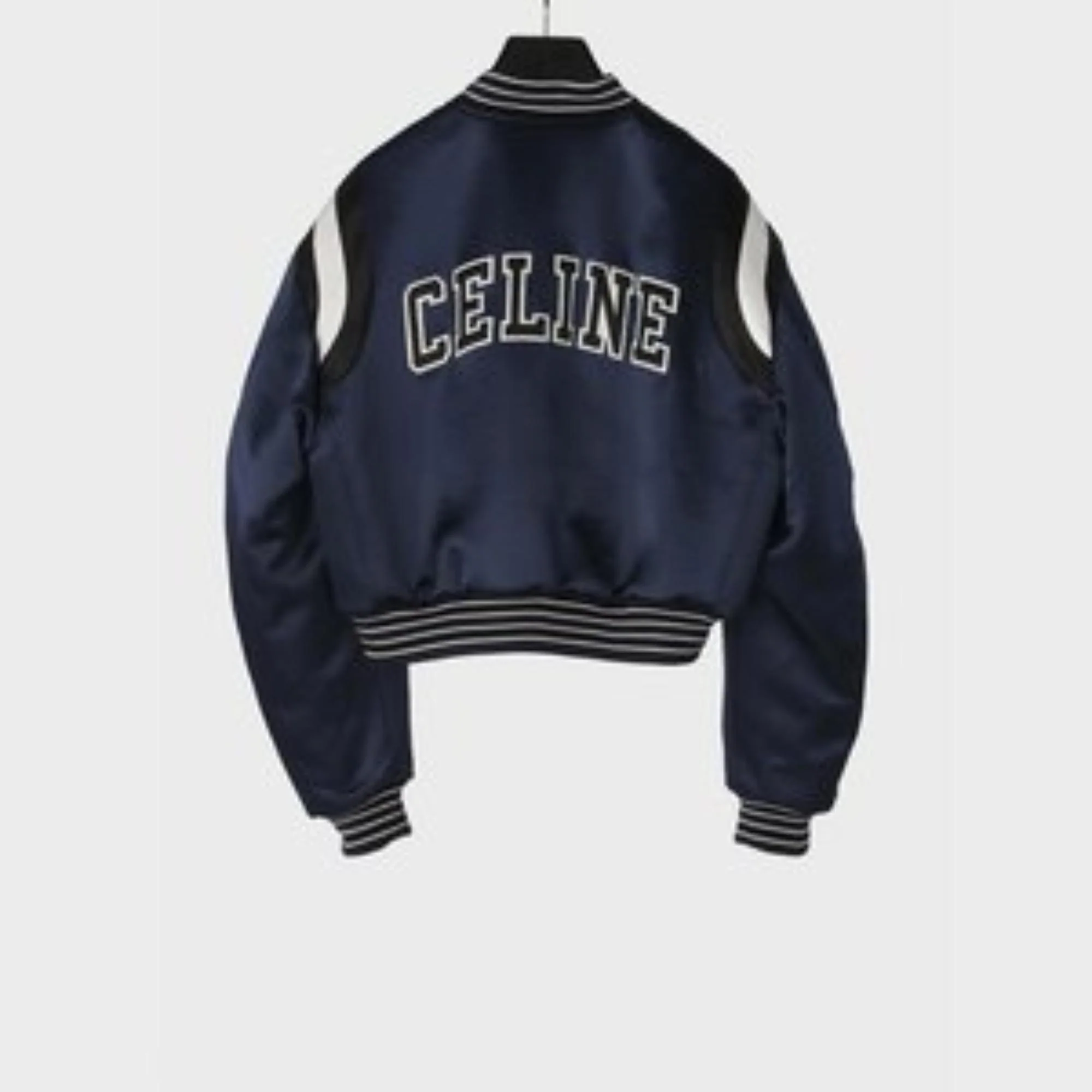 Celine Cropped Bomber - Navy - Image 2