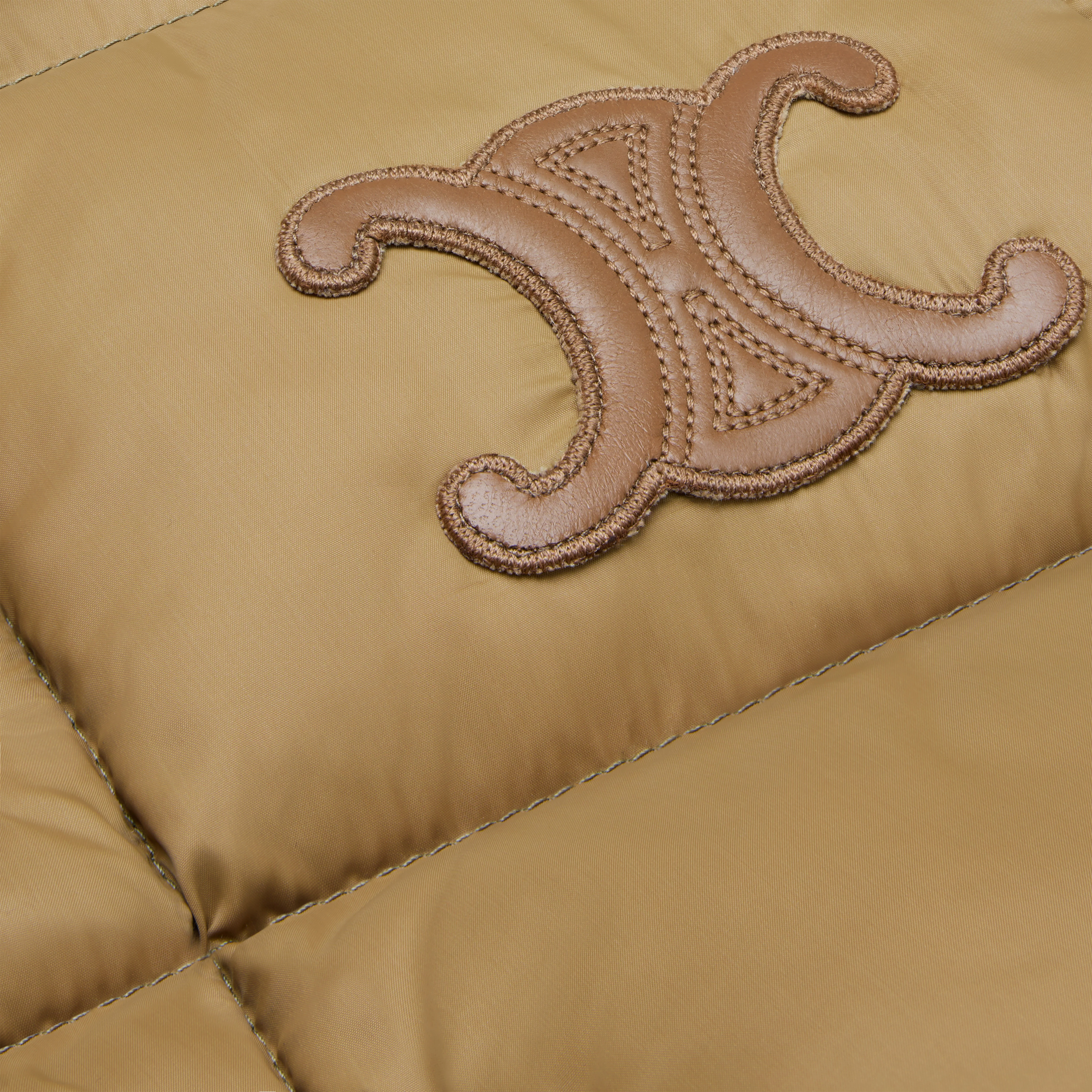 Triomphe Sleeveless Down Jacket - Caramel/Camel - Image 4