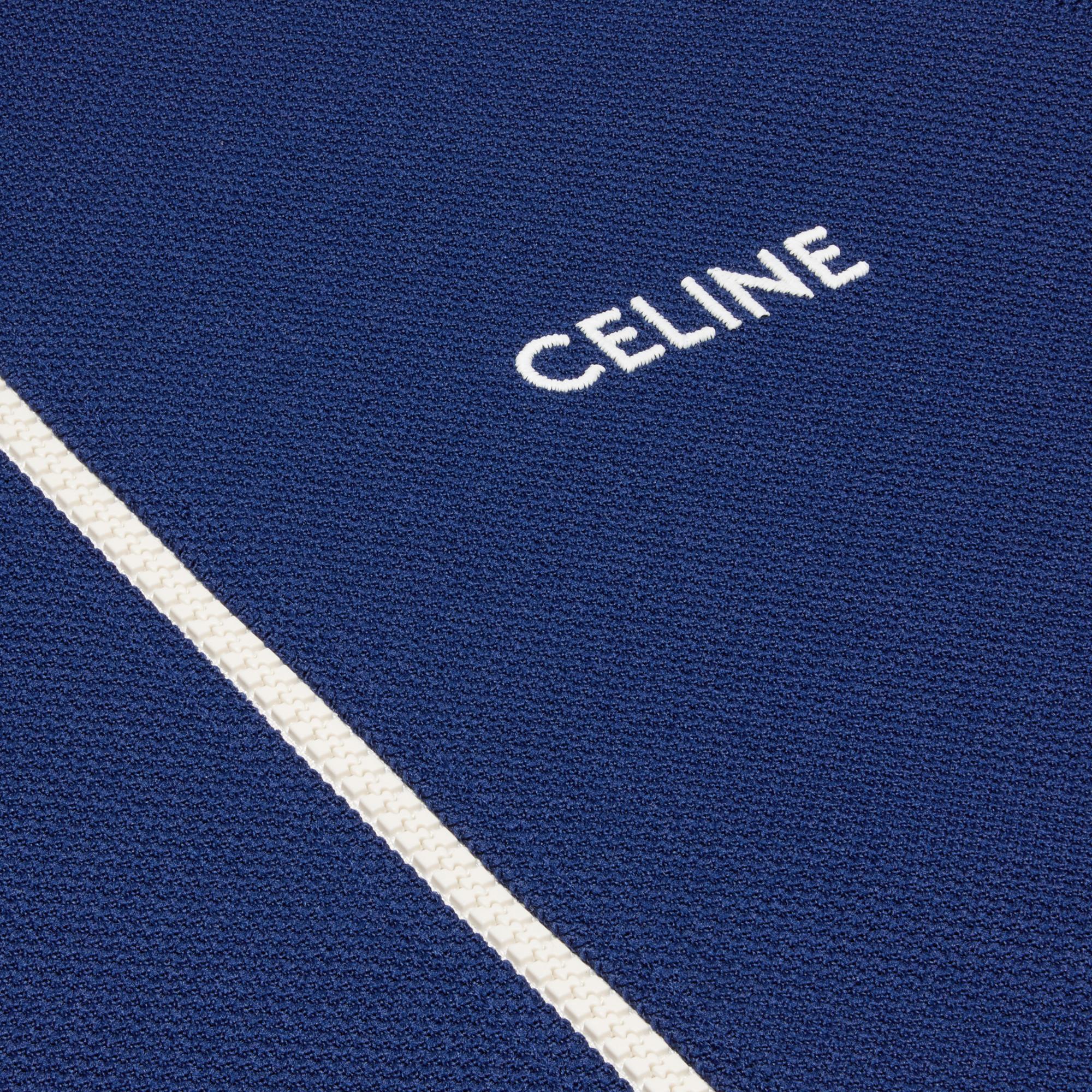 Celine Cropped Tracksuit Jacket - Navy/Off White - Image 4
