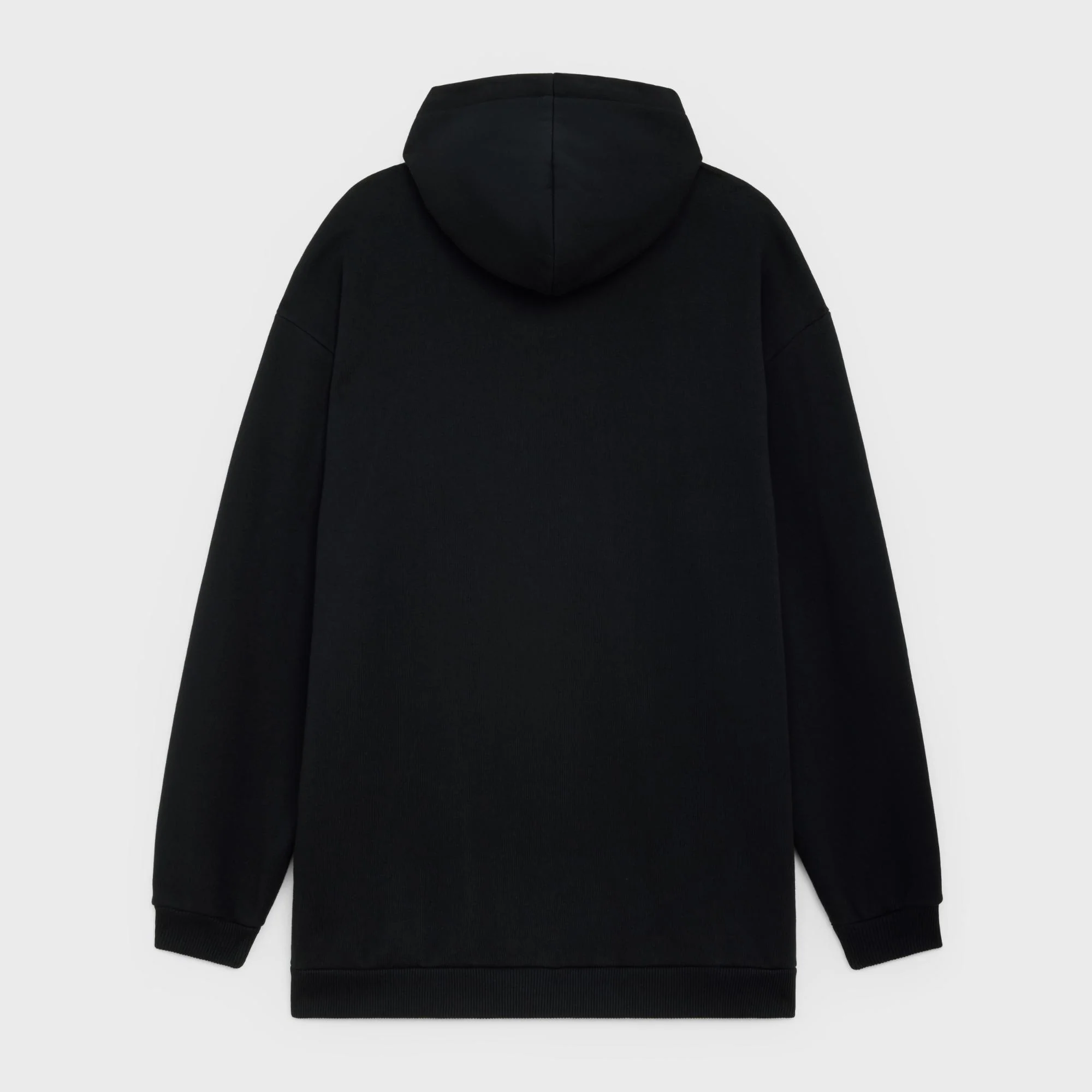 Hoodie Over Embroidery Face - Black - Image 2