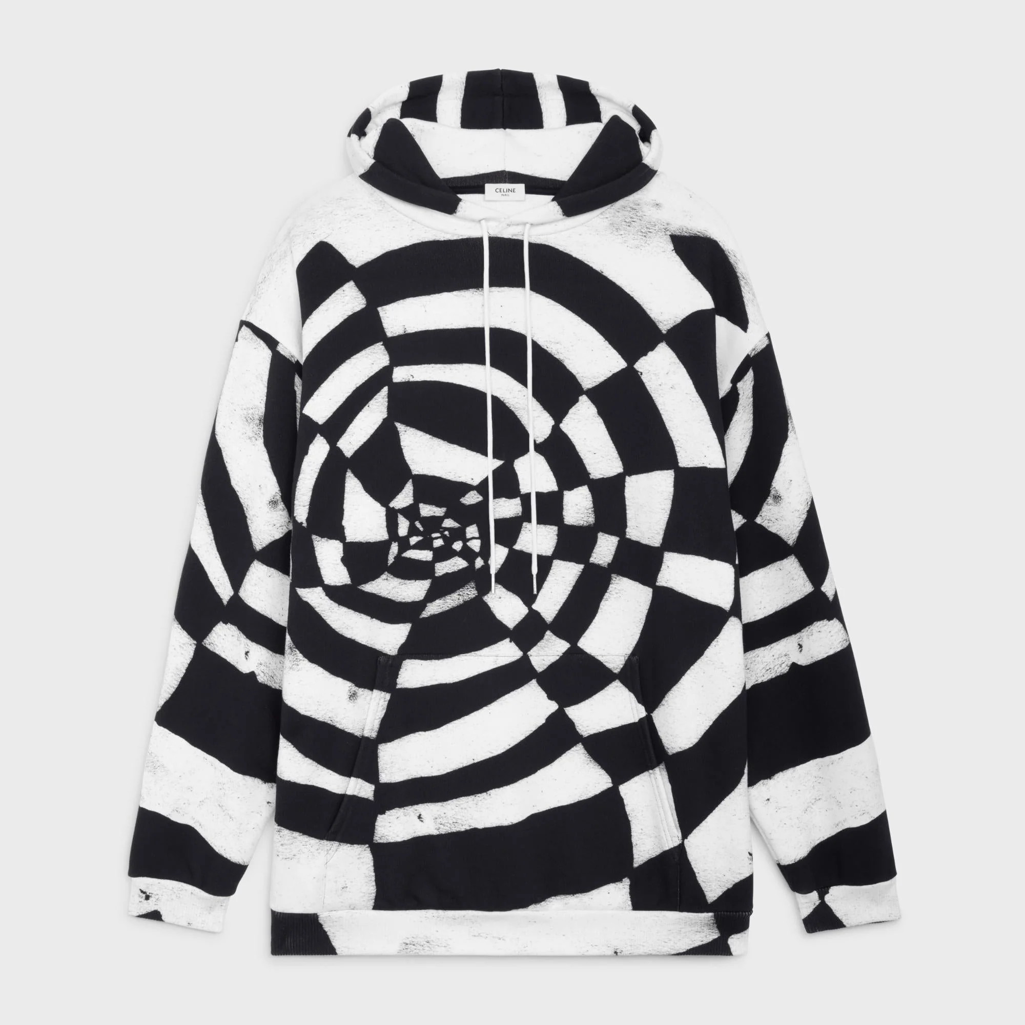 Oversized Spider Allover Hoodie - Ecru/Black - Image 5