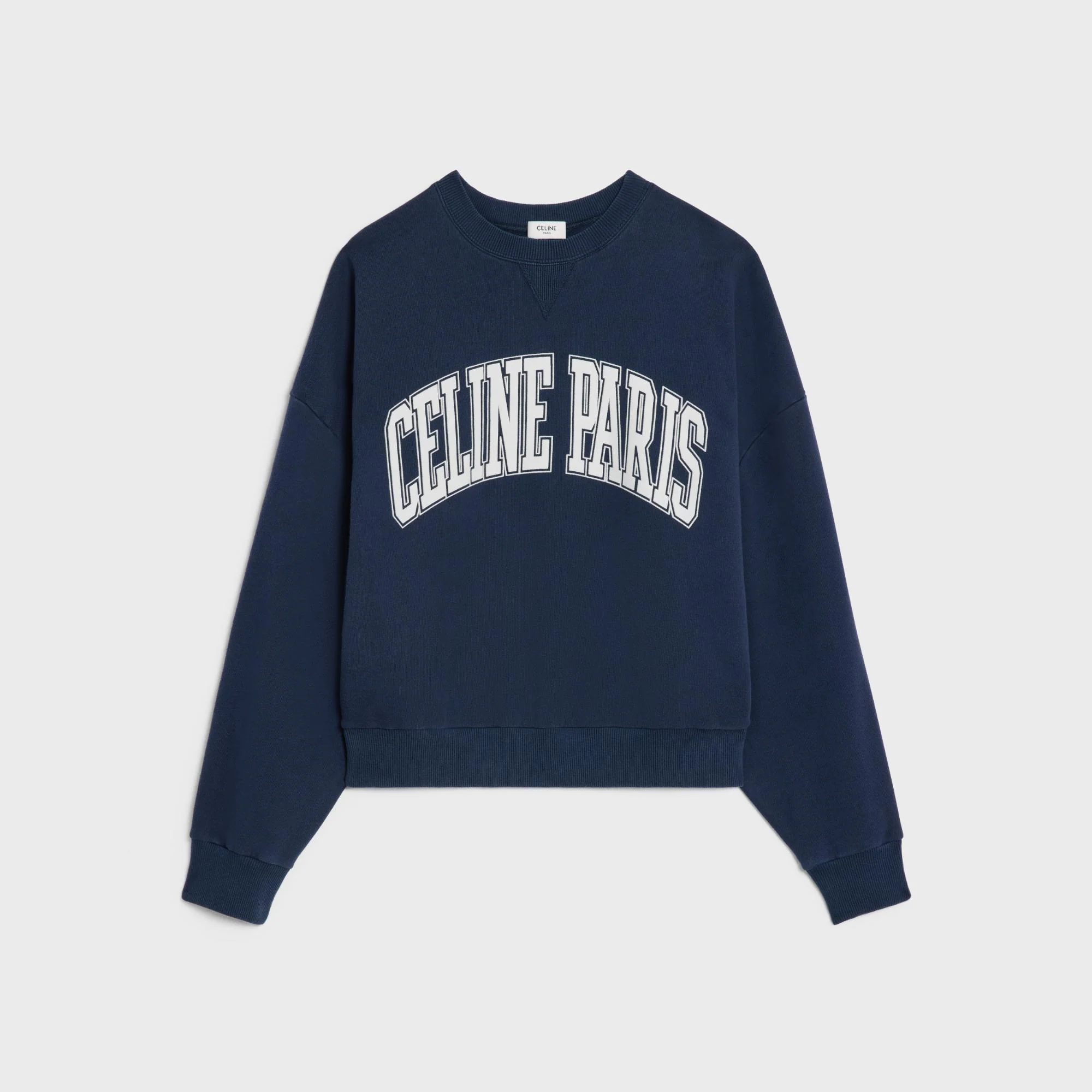 Sweat Oversize Celine Paris - Navy Stonewashed/Off White