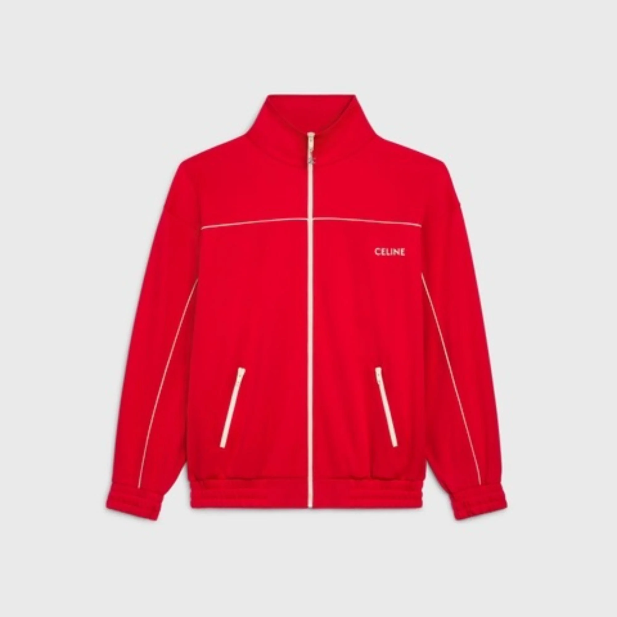 Celine Loose Zip Sweat-Shirt - Red - Image 4