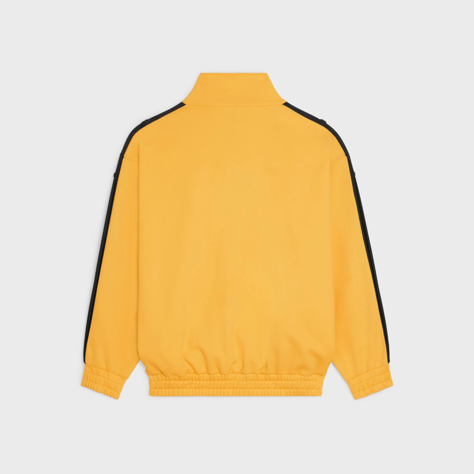 Zip-Up Sweat-Shirt With Snap Bands - Golden Yellow/Black - Image 3