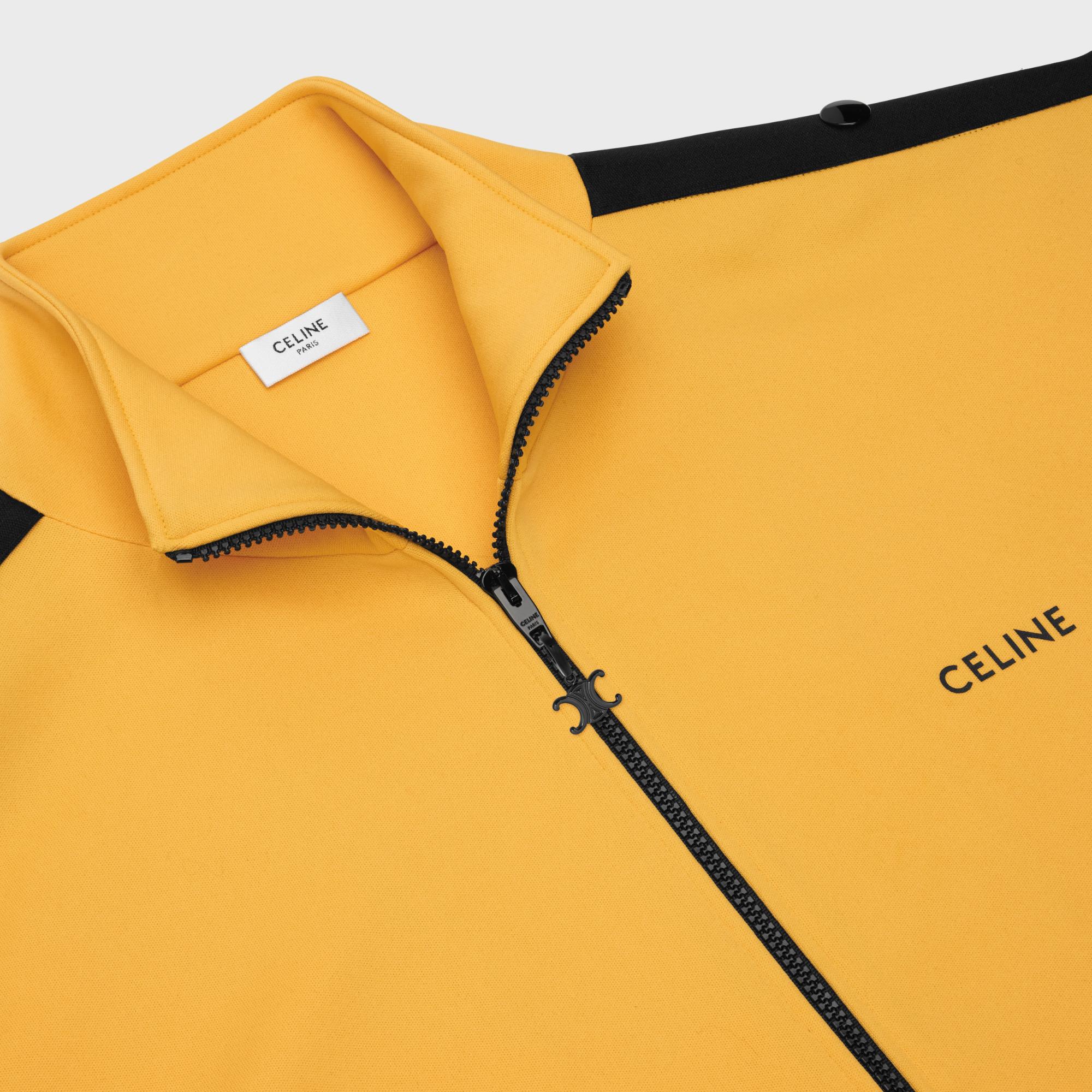Zip-Up Sweat-Shirt With Snap Bands - Golden Yellow/Black - Image 6