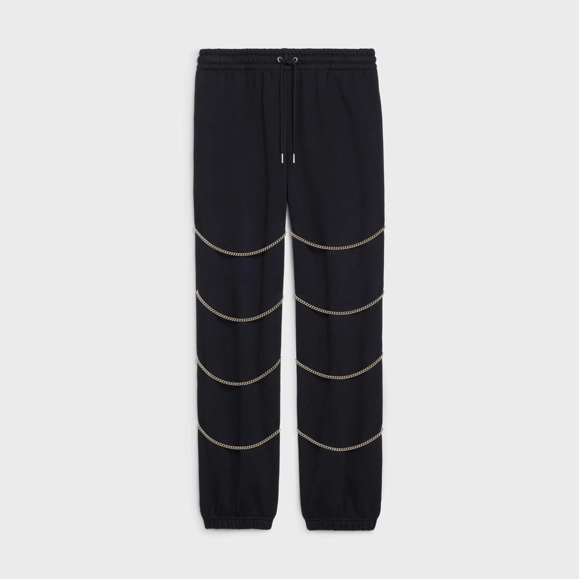 Joggers With Chain Detail - Black