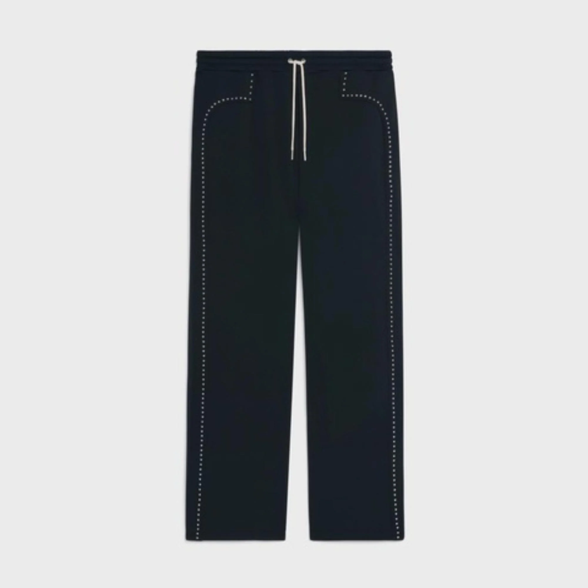 Studs Straight Joggers - Black