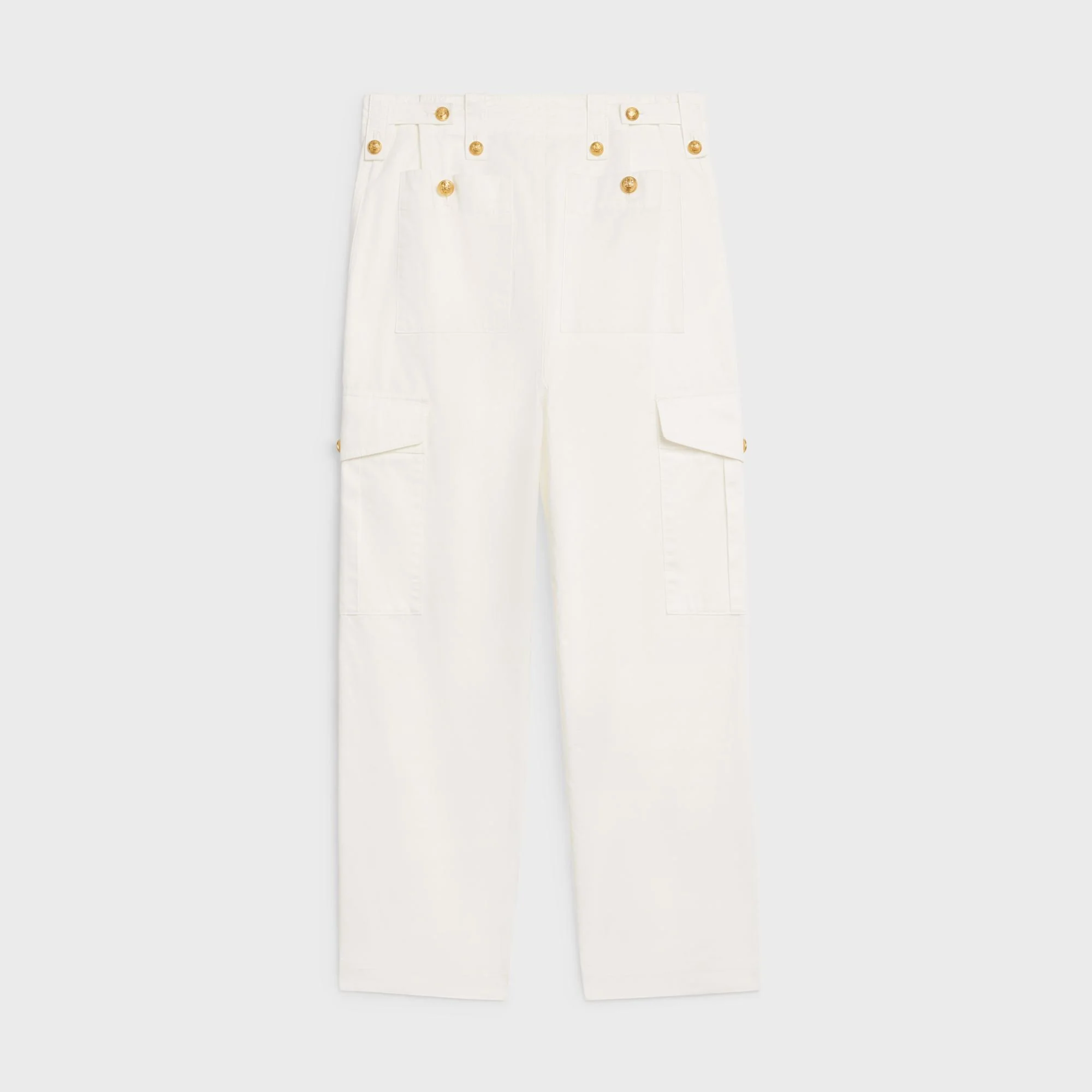 Multi-Pocket Cargo Pants - White - Image 2