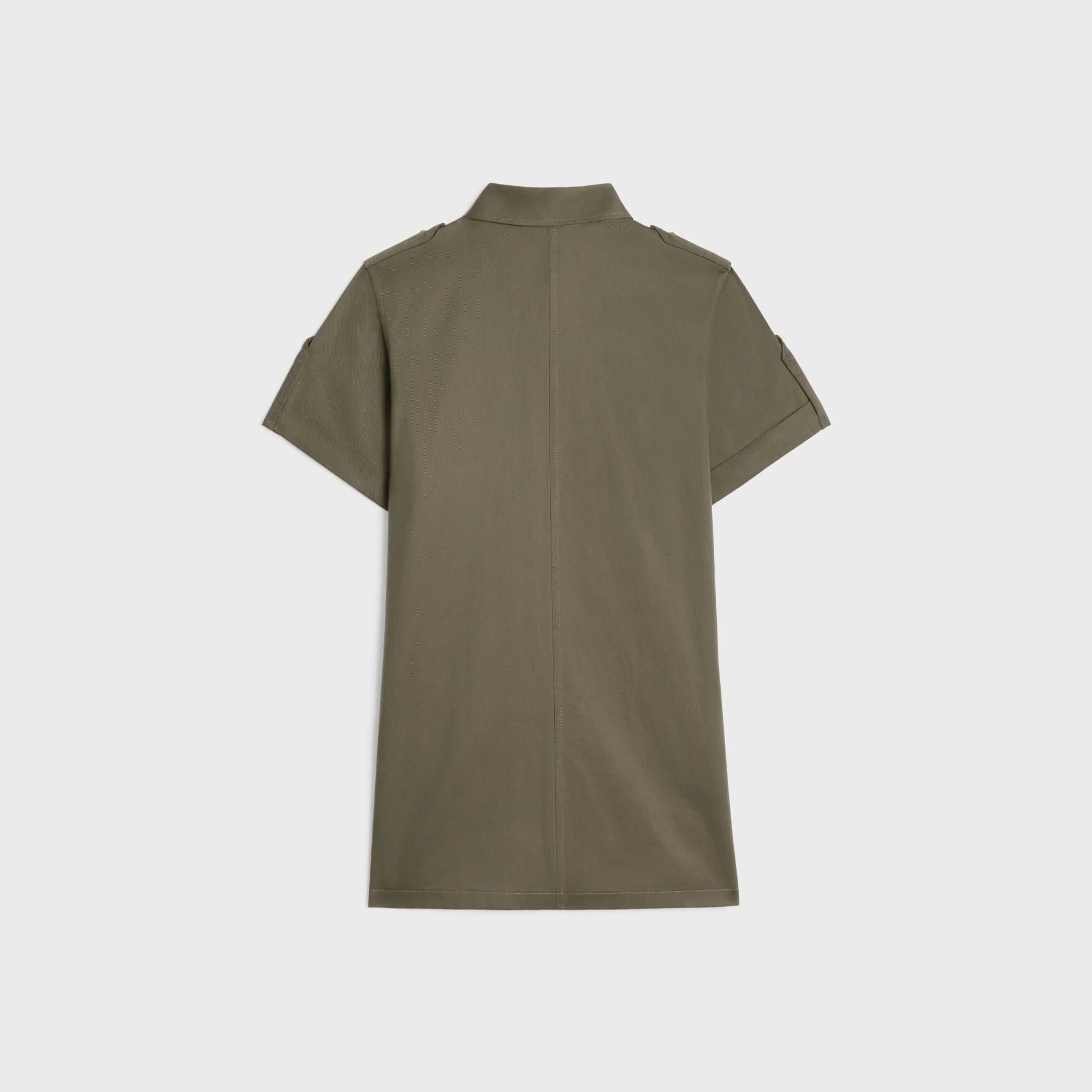 Army Pockets T-Shirt Dress - Khaki - Image 2