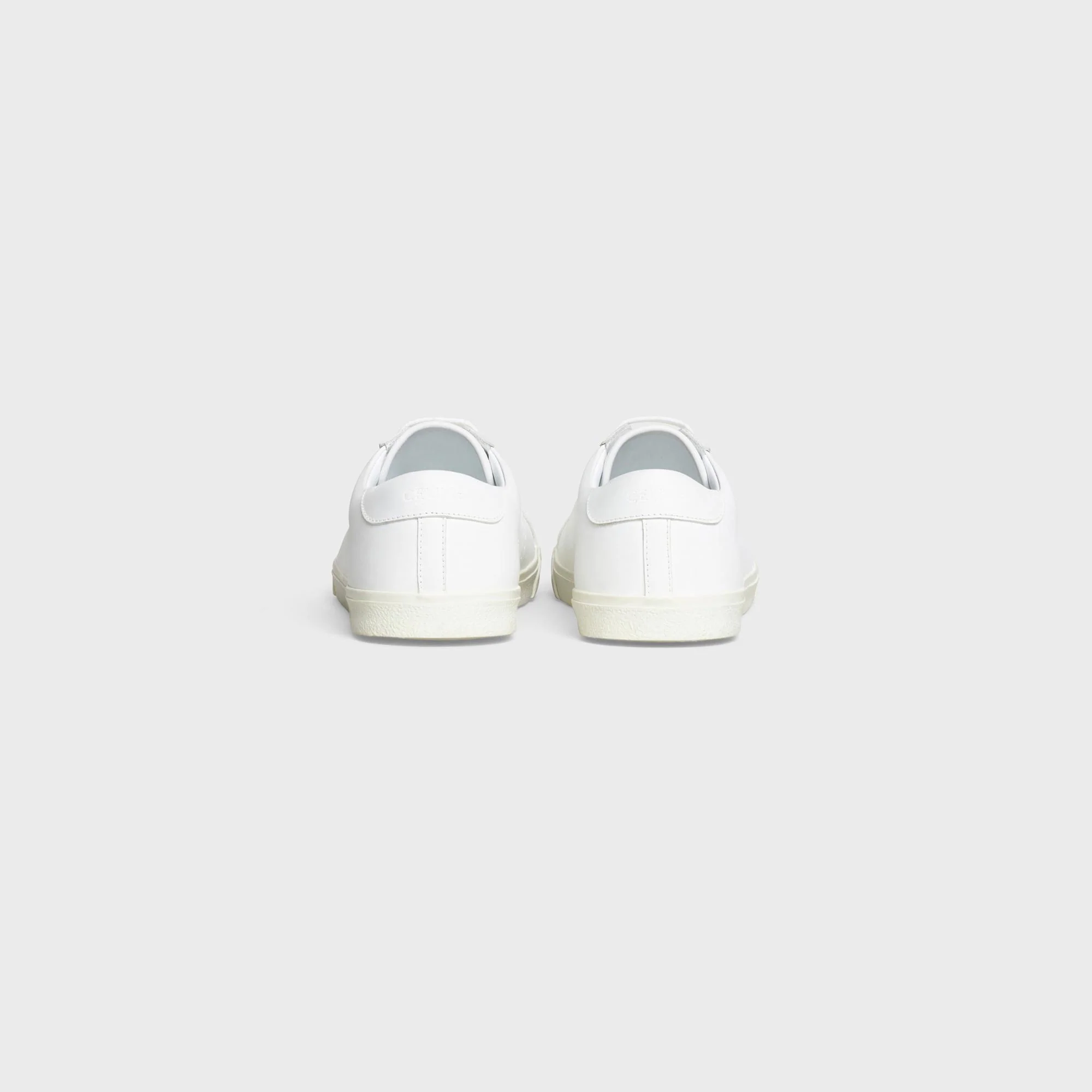 Celine Triomphe Sneakers - Low Lace Up Sneaker Perf Logo - White - Image 2