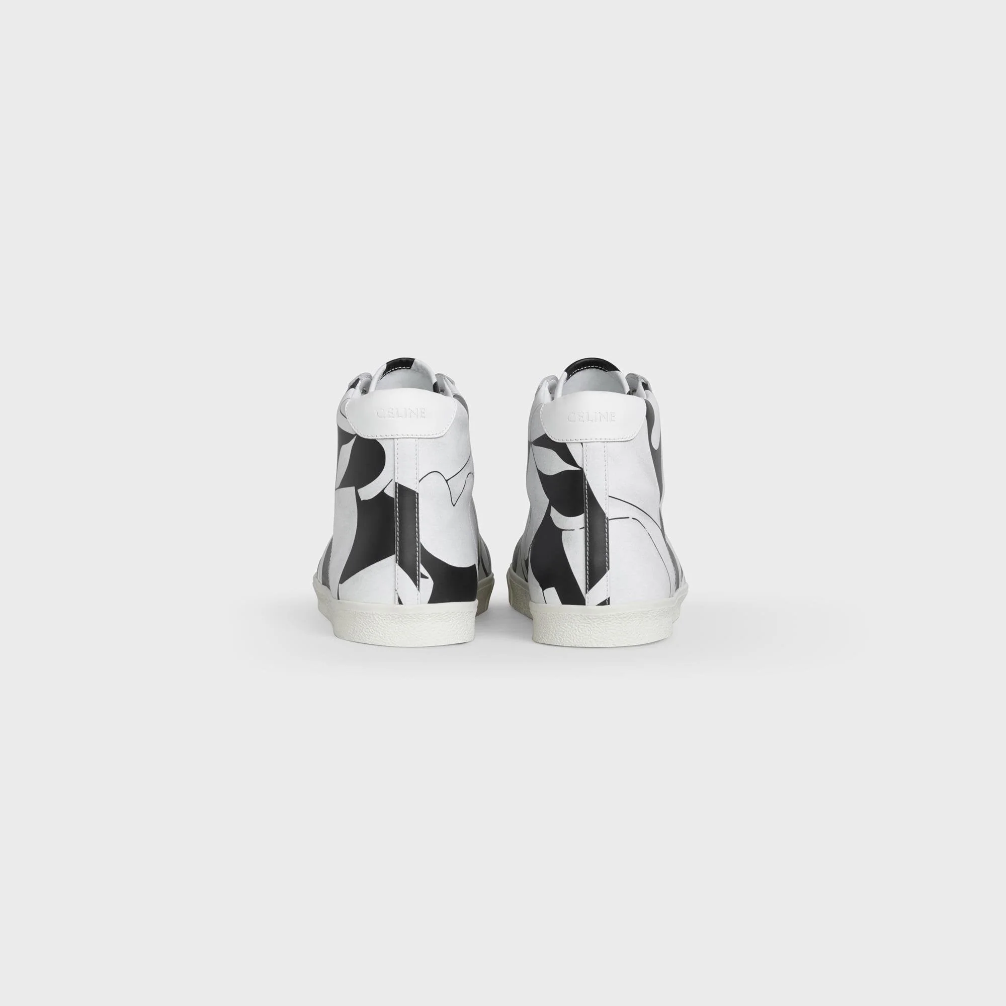Mid Lace Up Sneaker (Perforate - Black/White - Image 4
