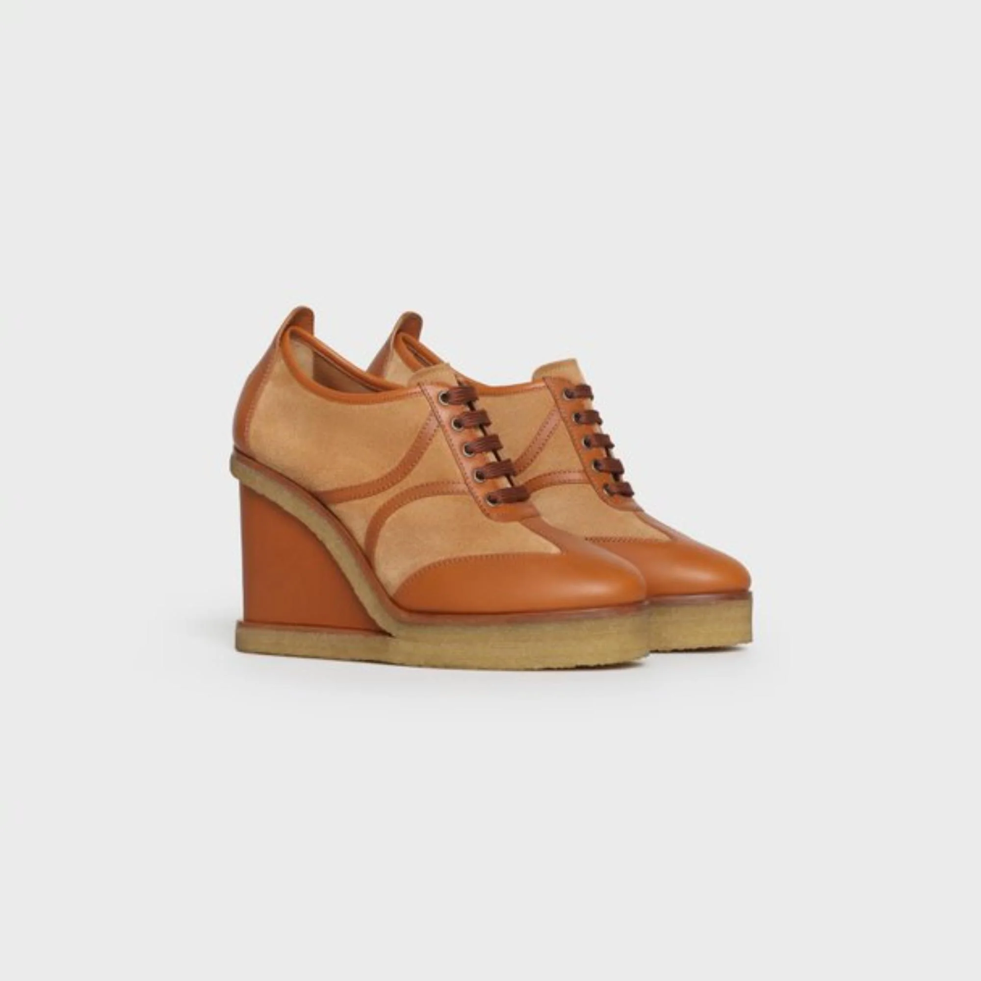 Wedge Lace Up 80 - Tan/Earth - Image 2
