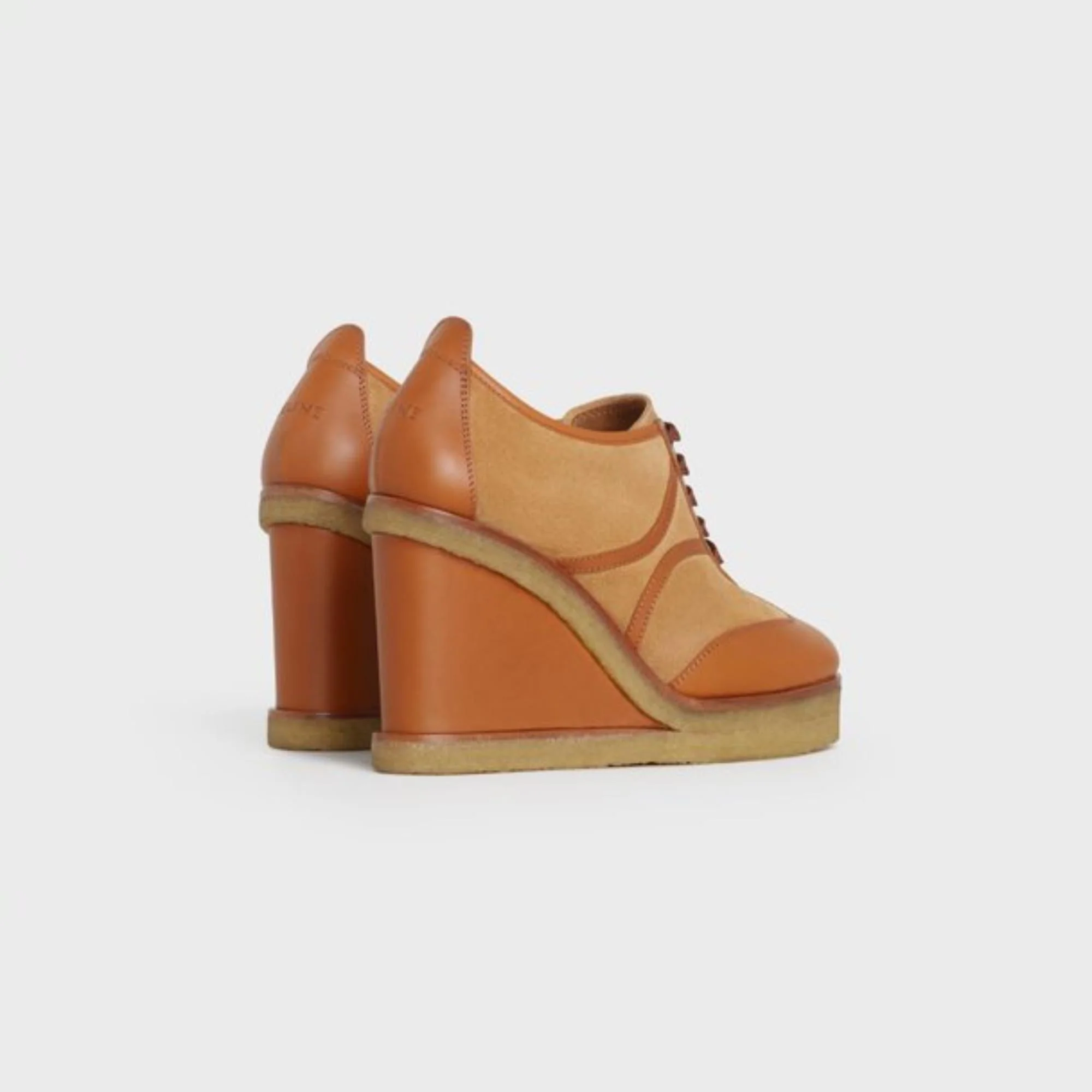 Wedge Lace Up 80 - Tan/Earth - Image 6