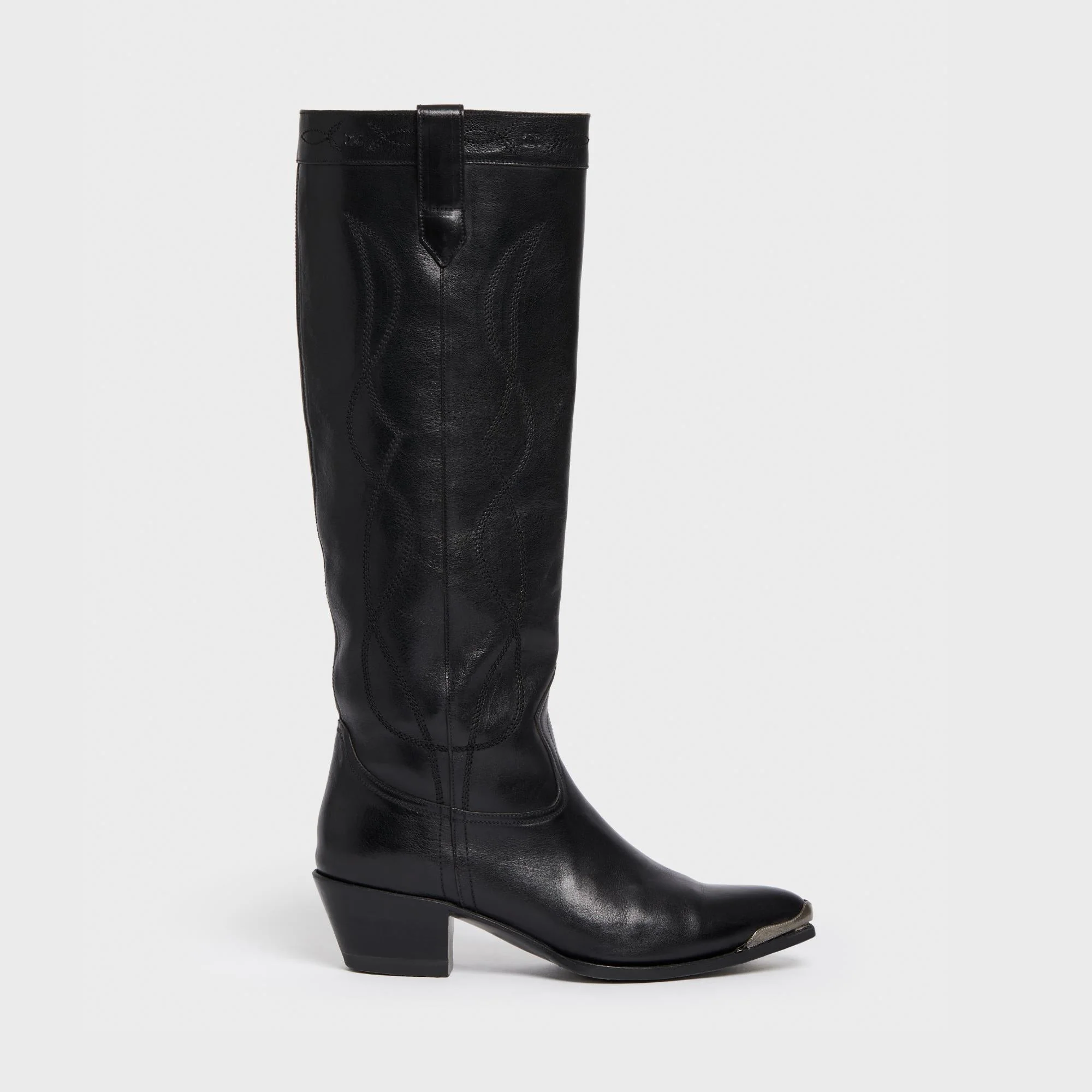 High Boot W/Metal Toe 50 - Black