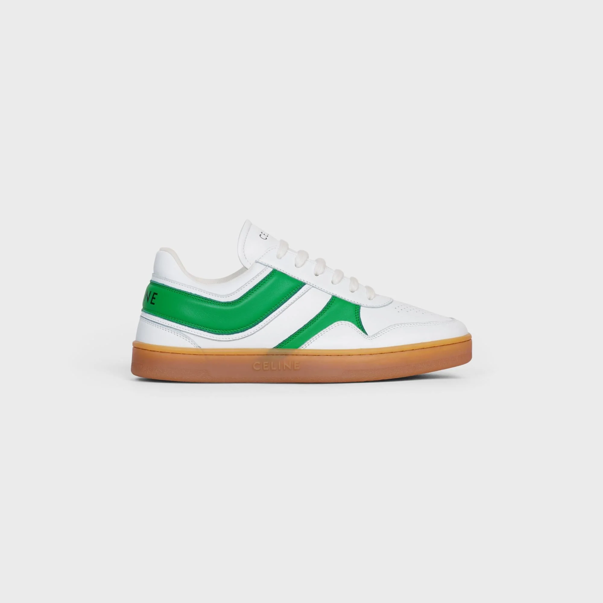 Low Wave Lace-Up Sneaker - Optic White/Flash Green/Beige