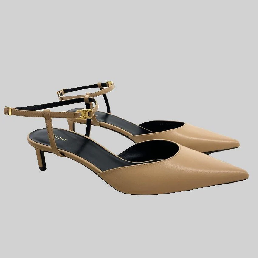 Triomphe Strap Pump 50 - Beige Rose