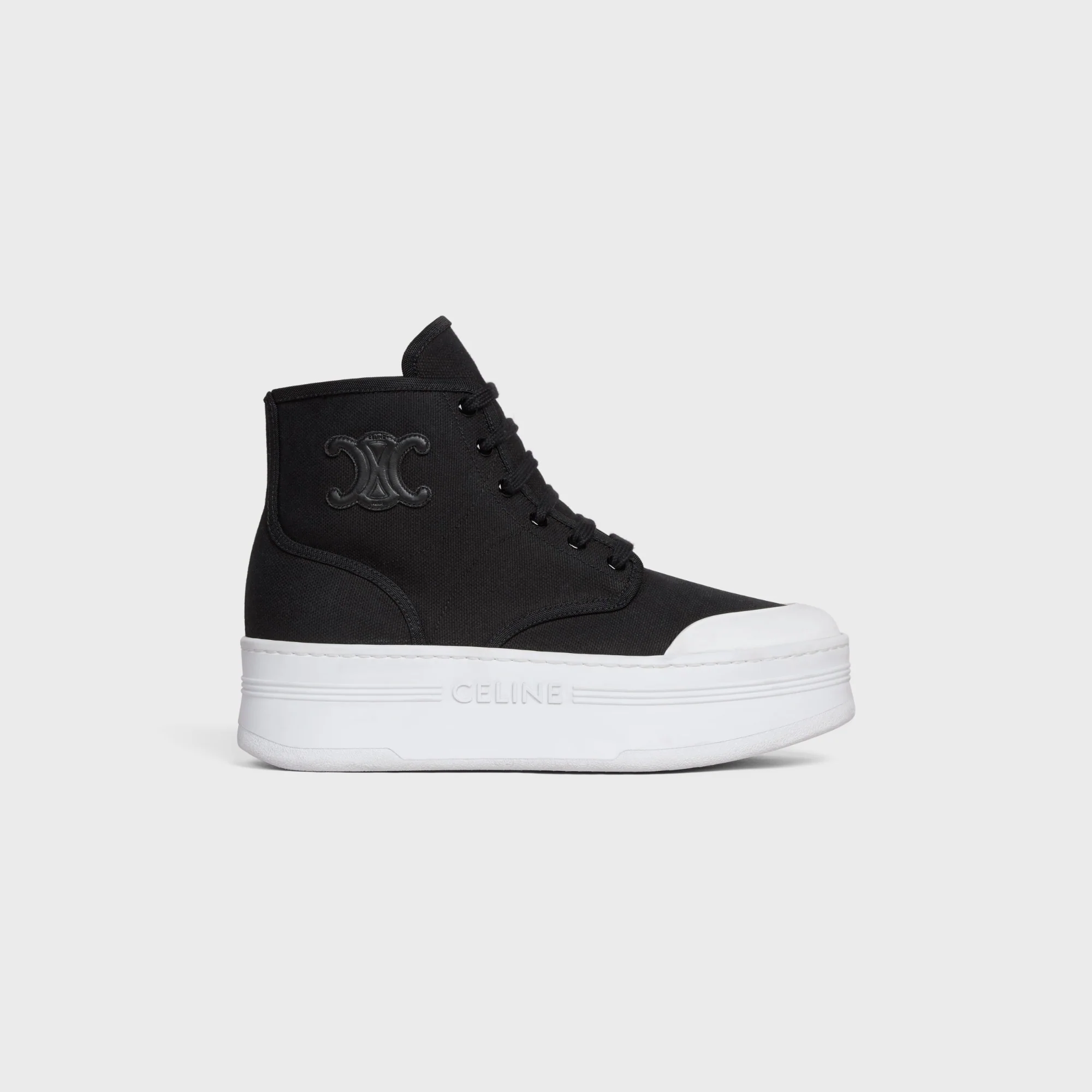 Wedge Lace-Up Boot W/Triomphe - Black - Image 2