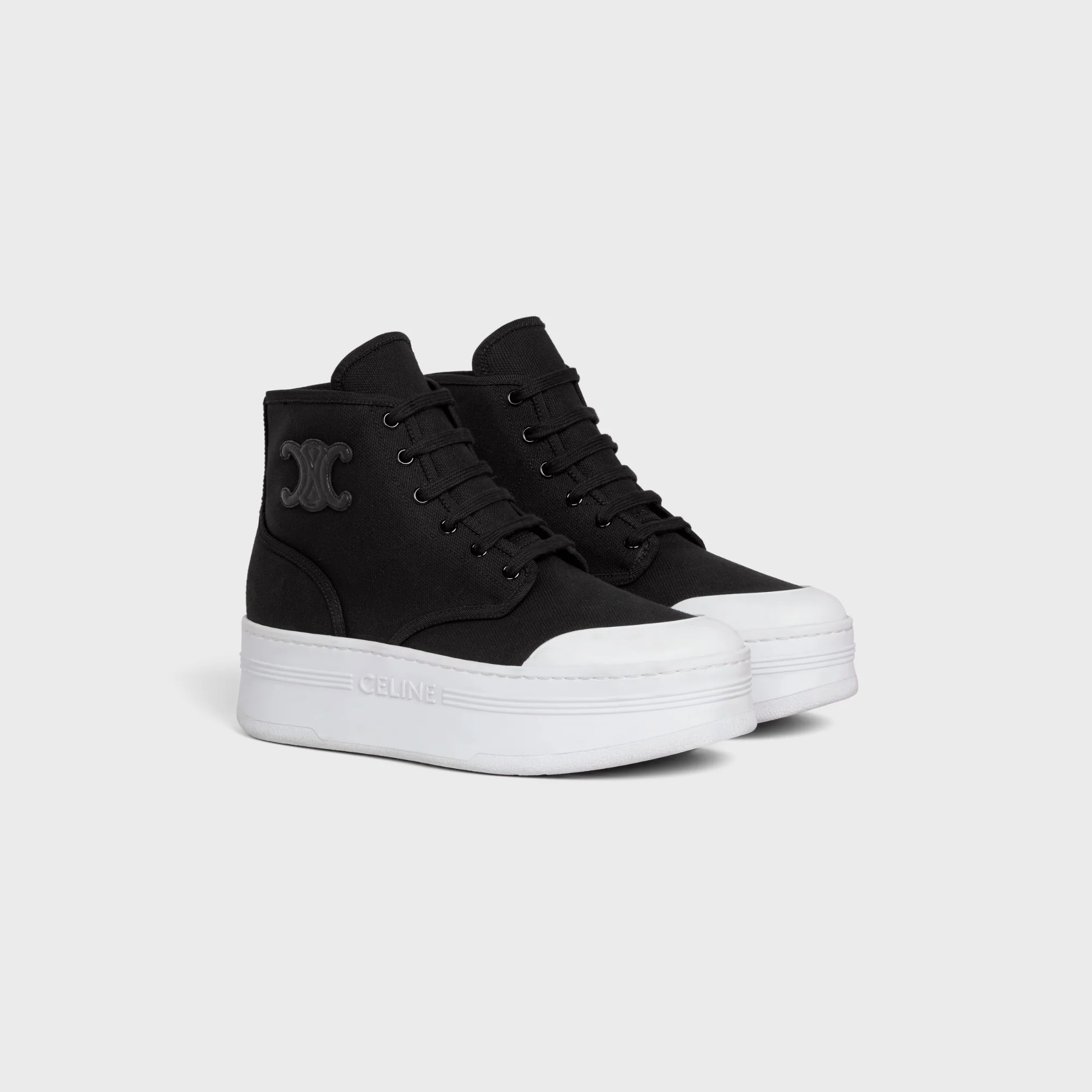 Wedge Lace-Up Boot W/Triomphe - Black - Image 3