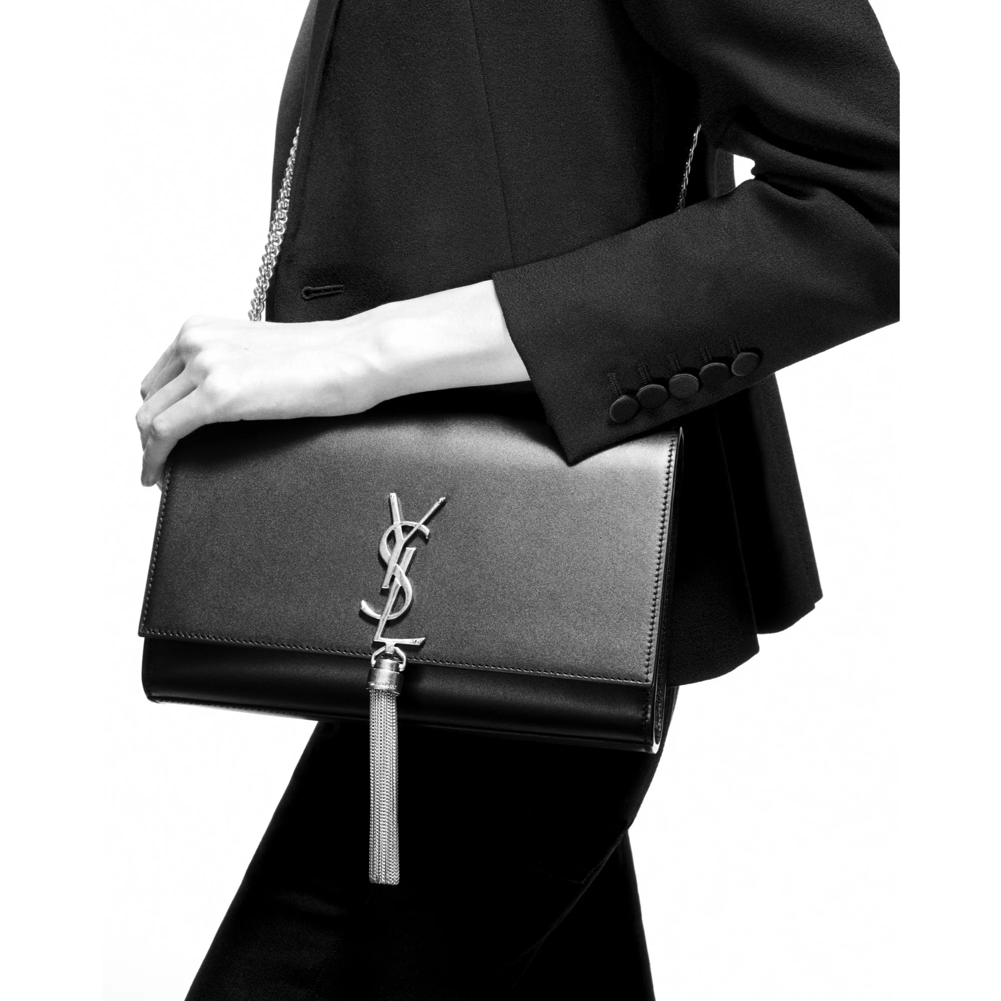 Medium Kate Tassel Chain Bag - Nero - Image 5