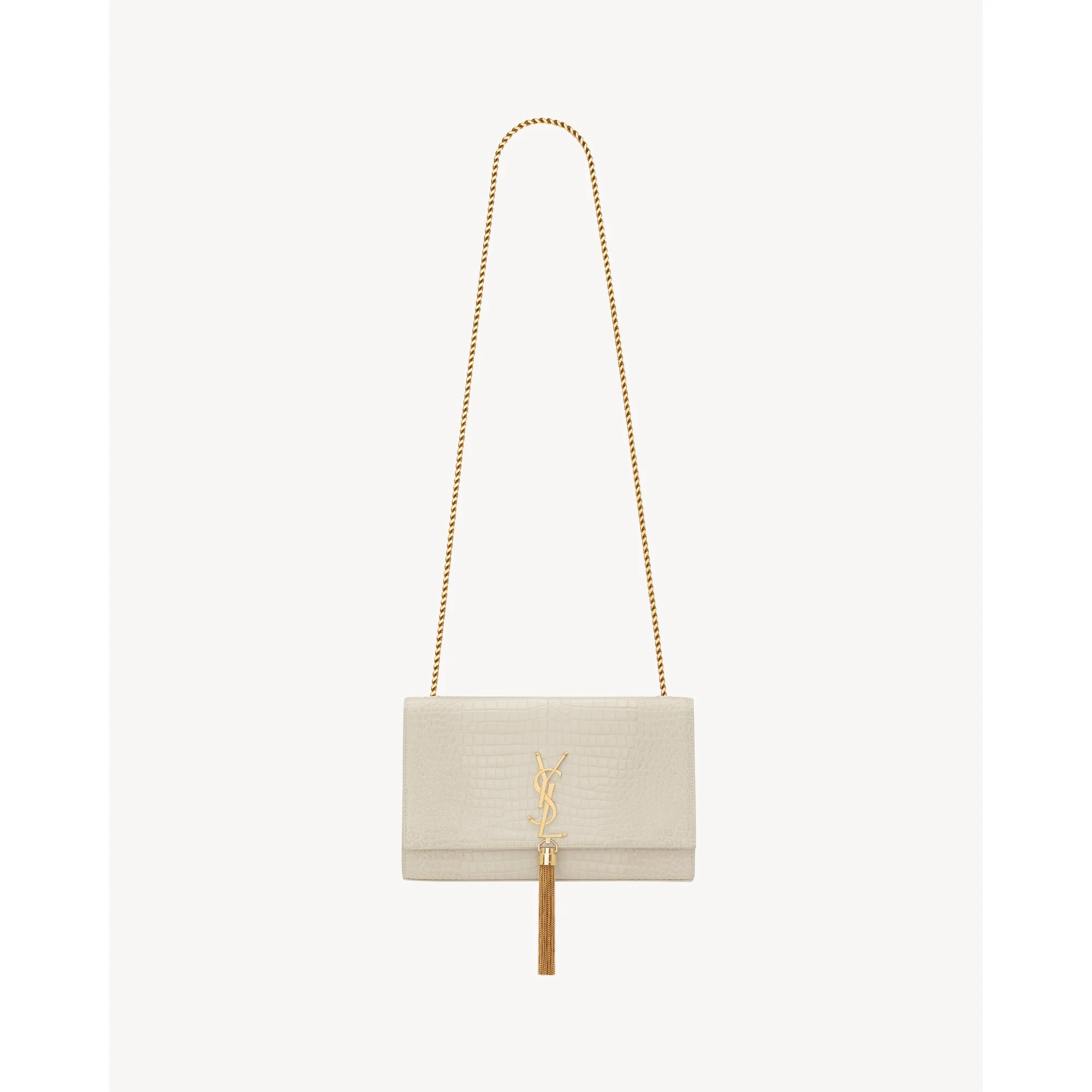 Medium Kate Tassel Chain Bag - Crema Soft