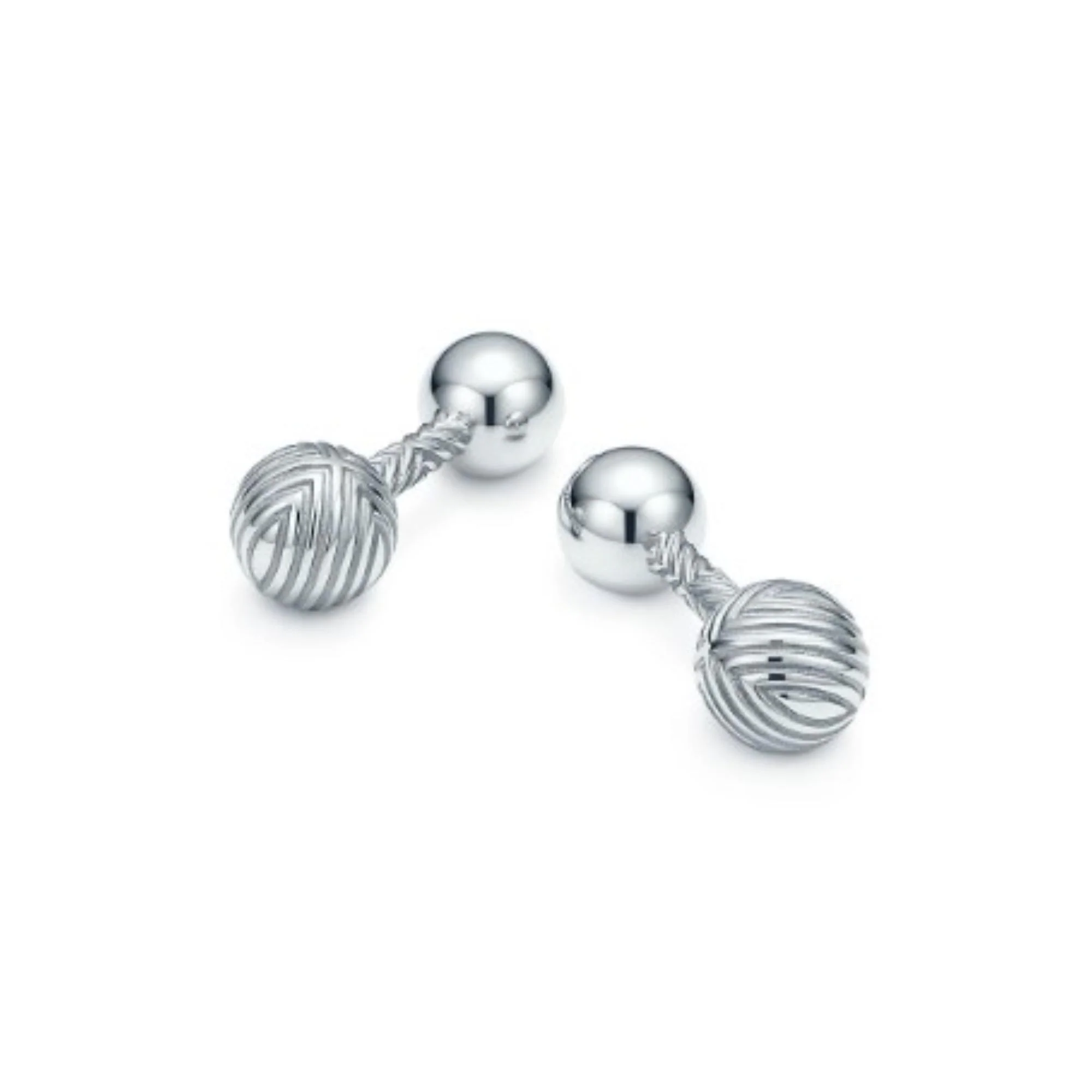 38002724 - SS Txtrd Barbell Cufflinks