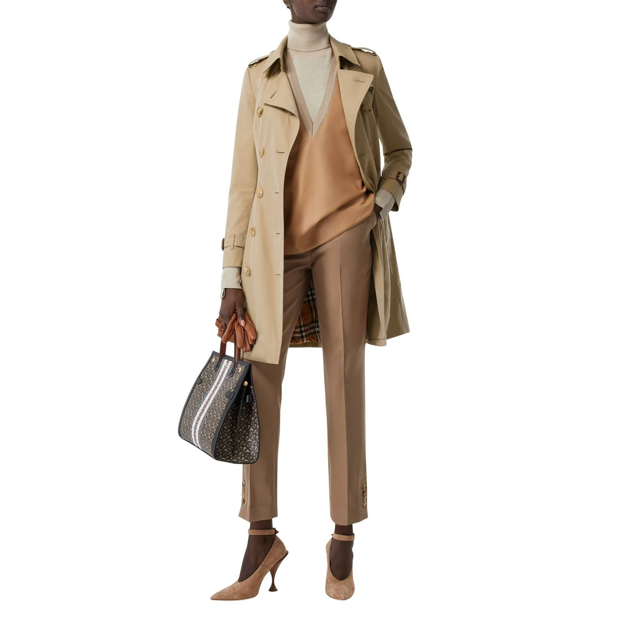 The Mid-length Chelsea Heritage Trench Coat - Honey - Image 14