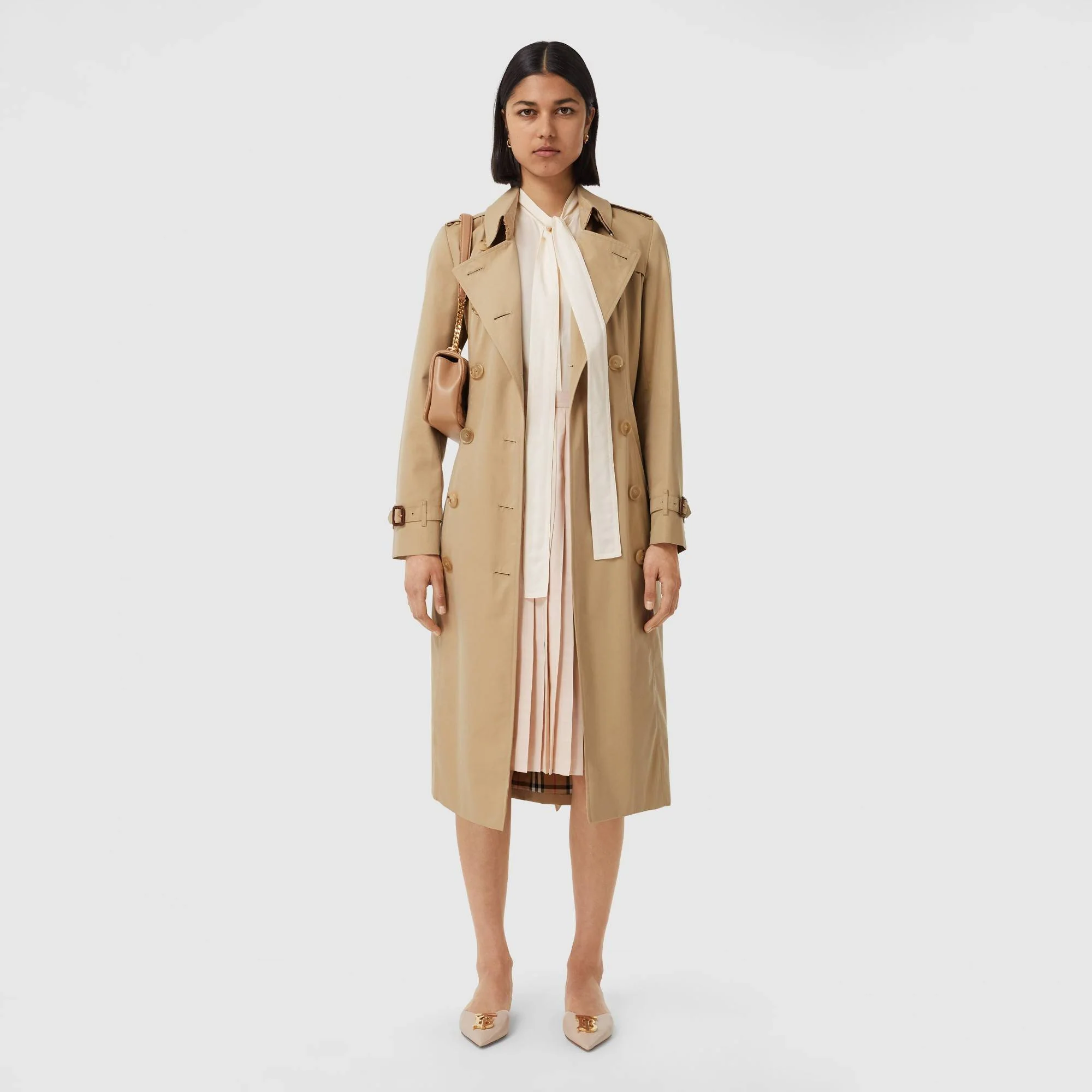 The Long Chelsea Heritage Trench Coat - Honey - Image 2