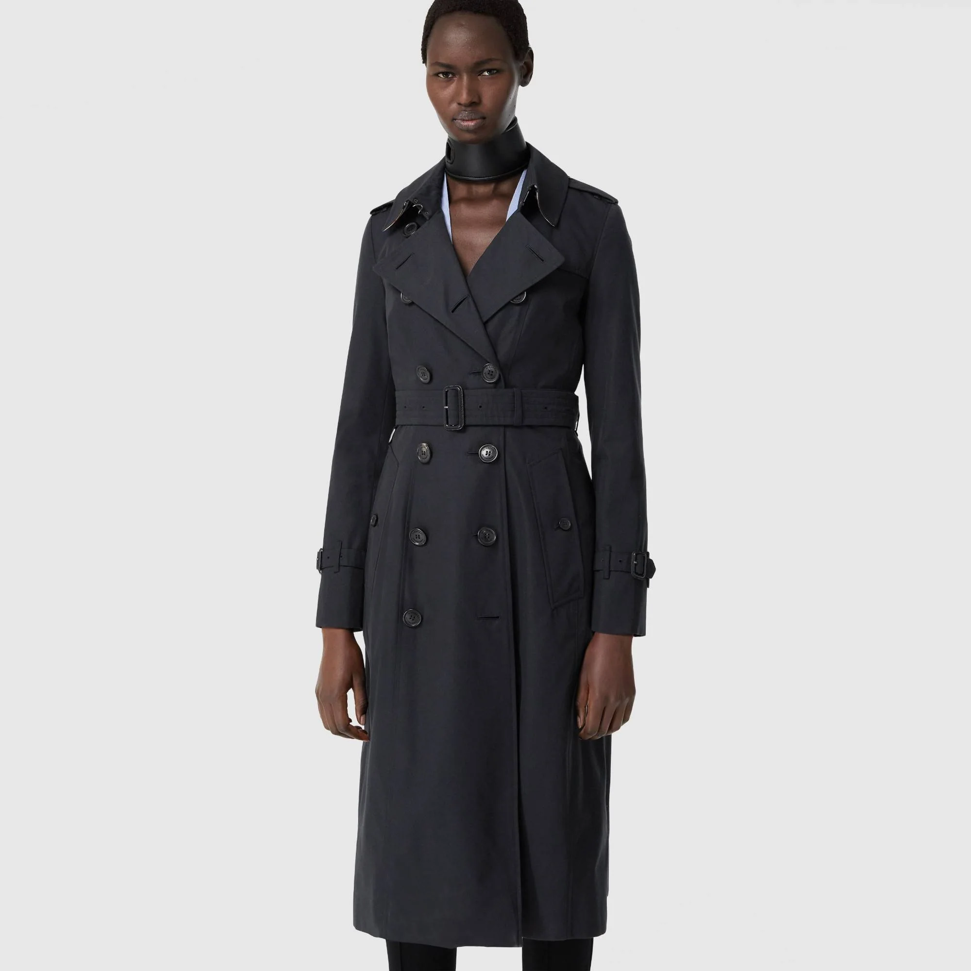 The Long Chelsea Heritage Trench Coat - Midnight - Image 8
