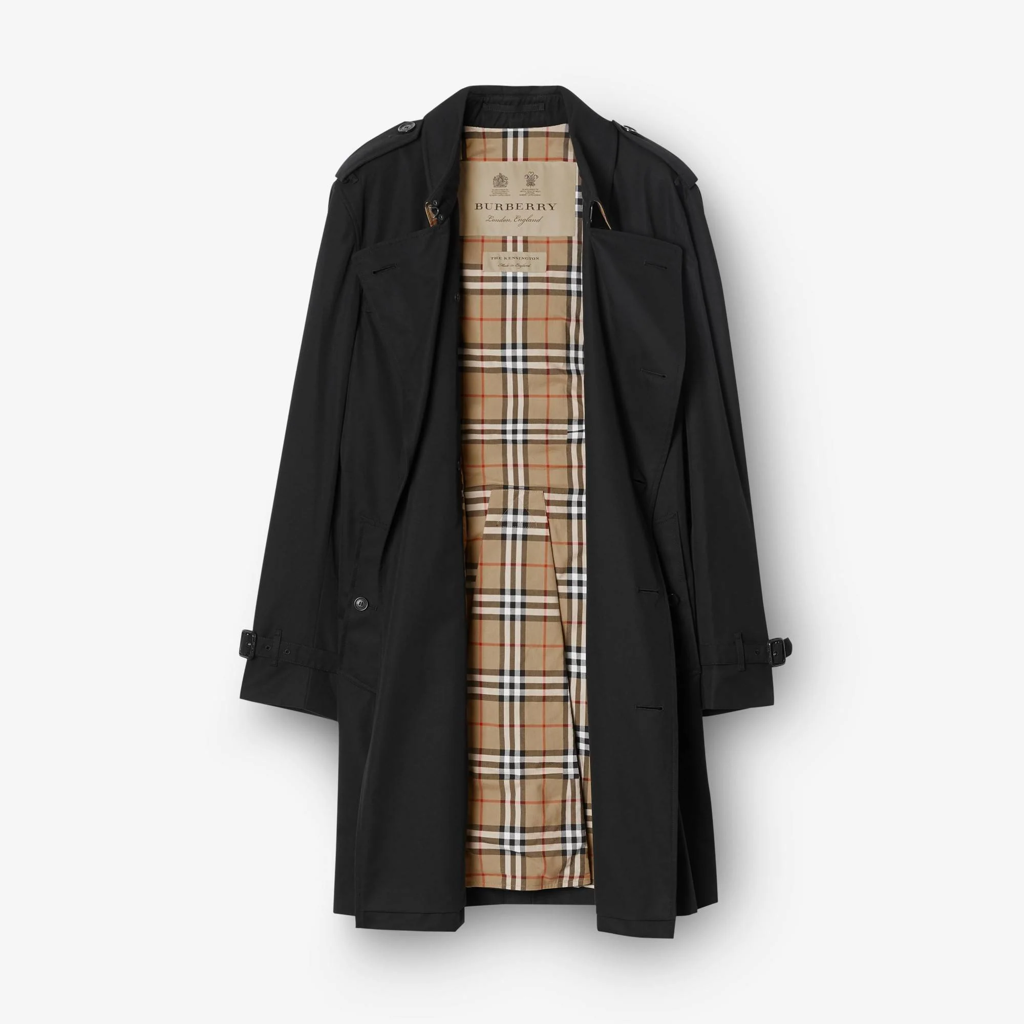 The Mid-length Kensington Heritage Trench Coat - Black - Image 5