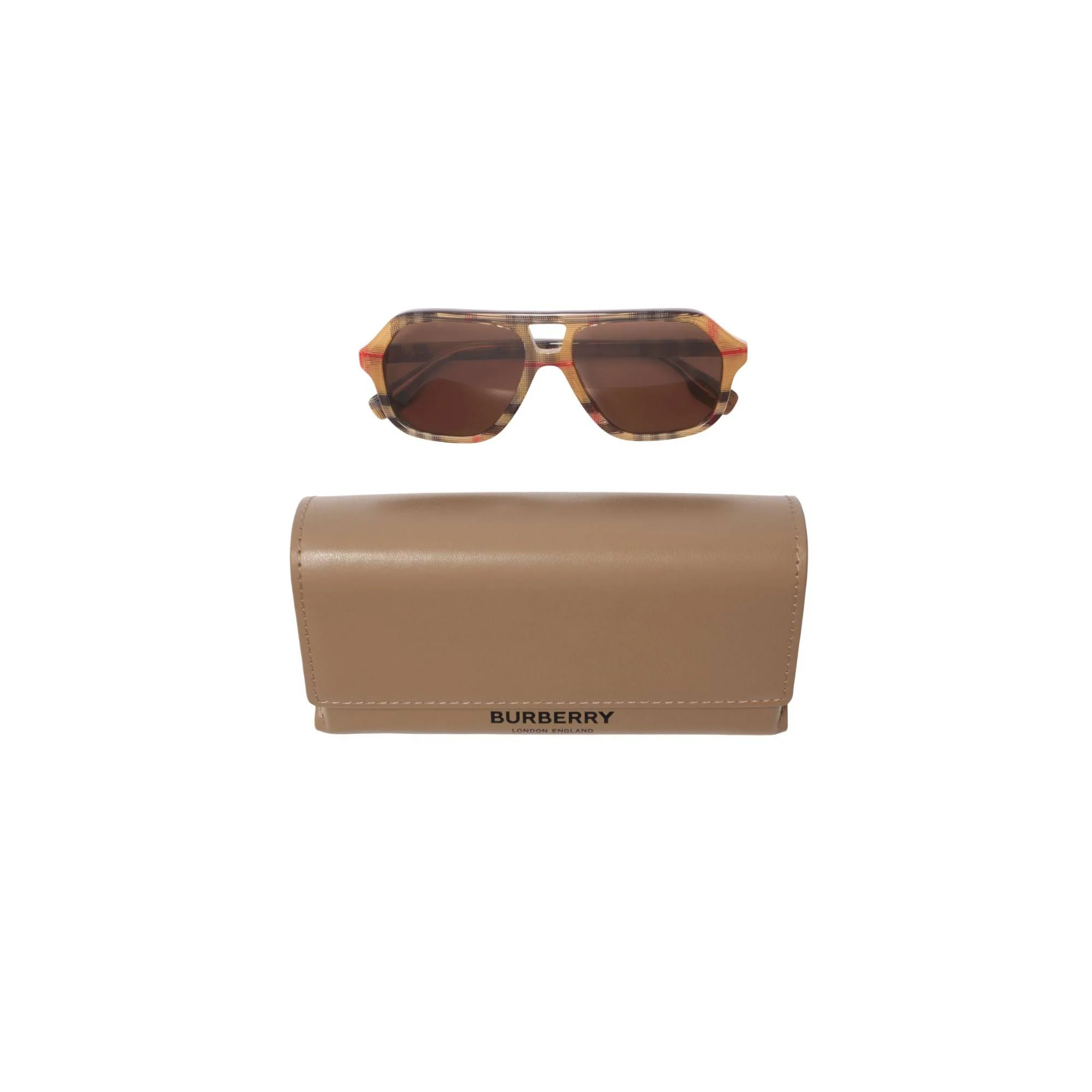 Check Pilot Sunglasses - Antique Yellow - Image 3
